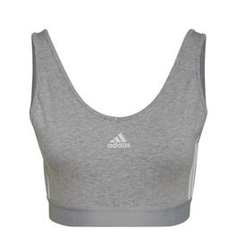 adidas Essentials 3 Stripes Crop Top With Removable Pads