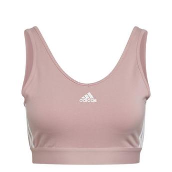 adidas Essentials 3-Stripes Crop Top With Removable Pads