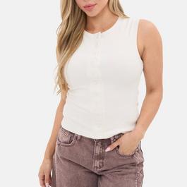I Saw It First Ribbed Button Front Long Sleeved Top