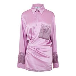 Off White Women's Duchesse Twist-Front Design Shirt