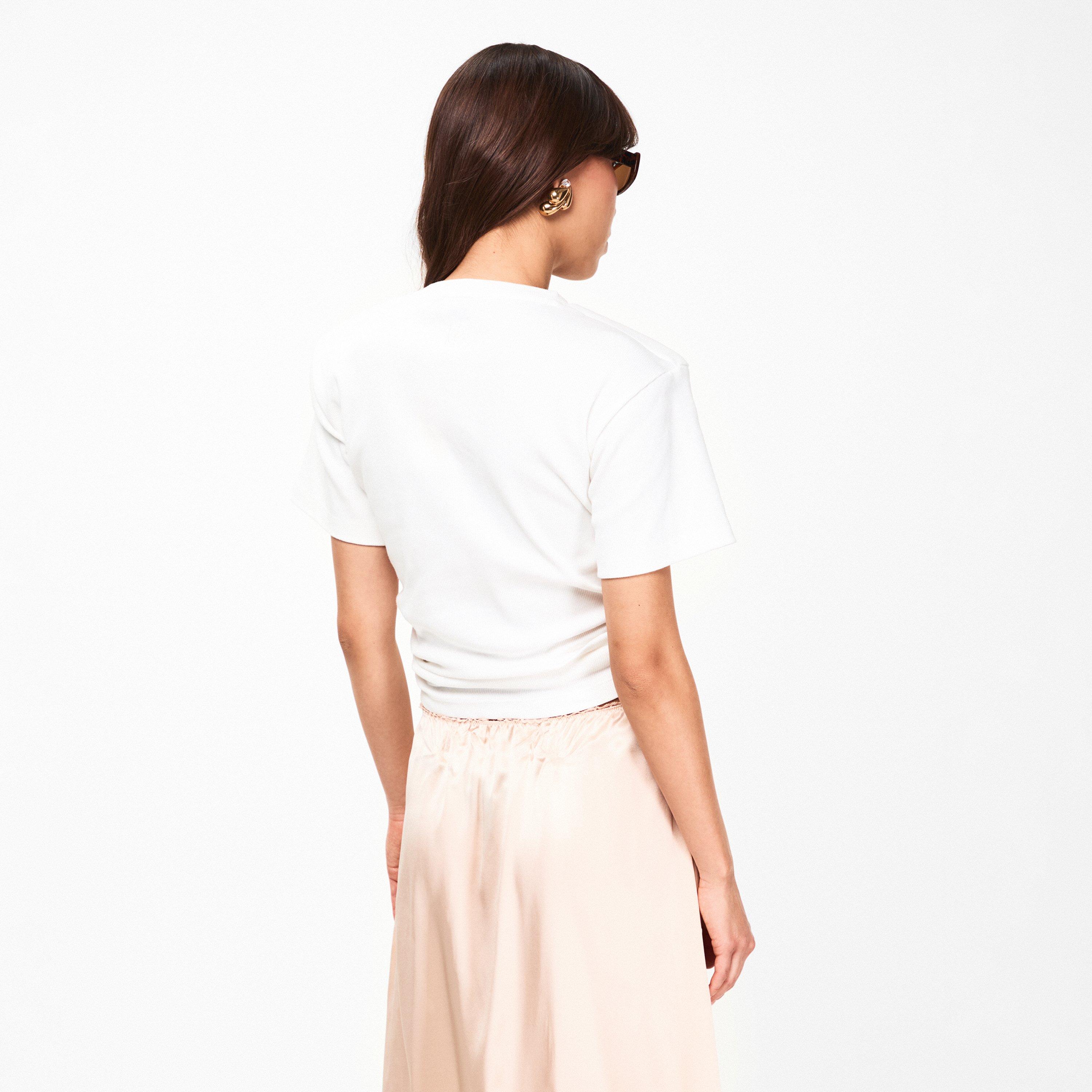 Cream - Magda Butrym - Women's Knot Cropped Crop Top - 4