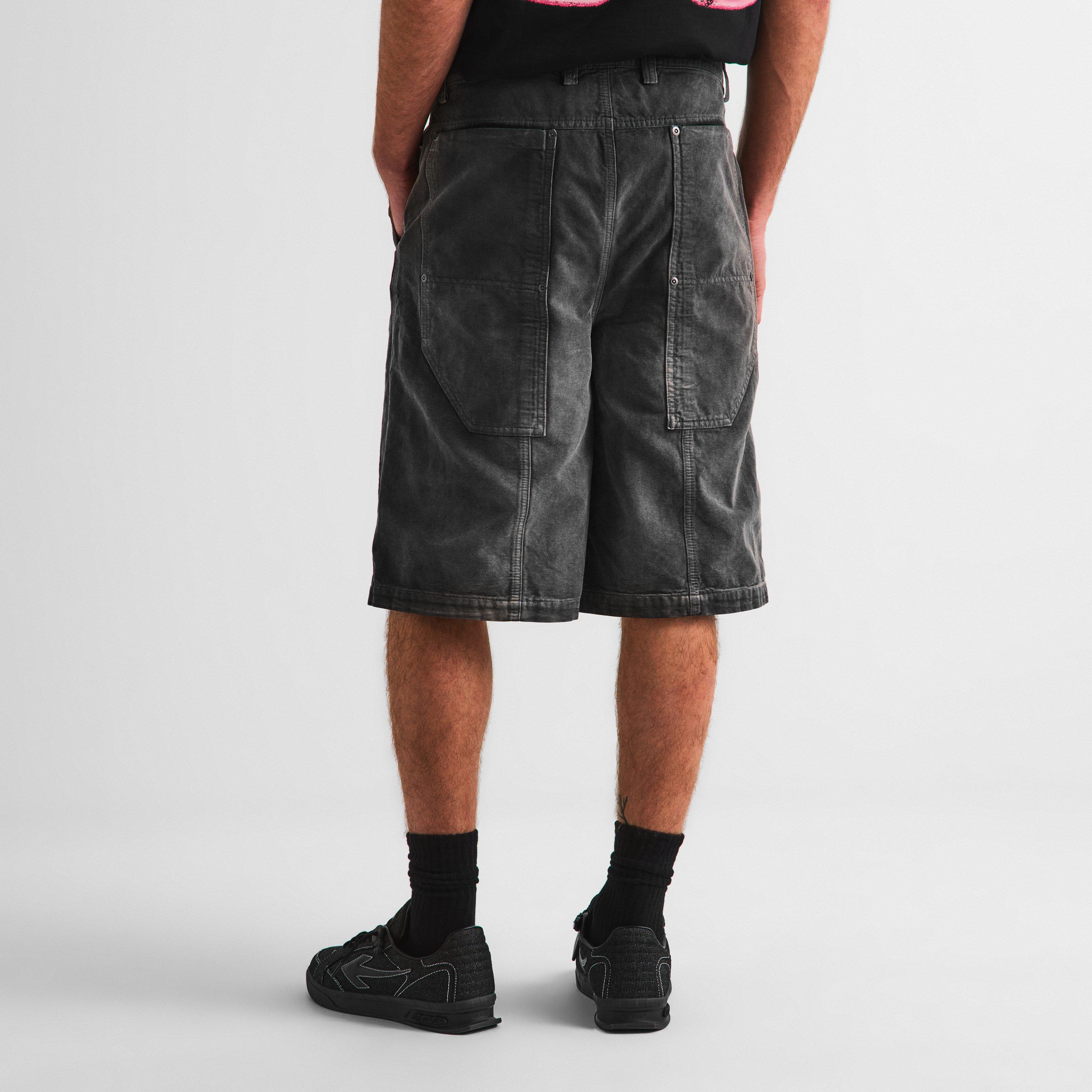 Black 0001 - Off White - Men's Denim Shorts - 4