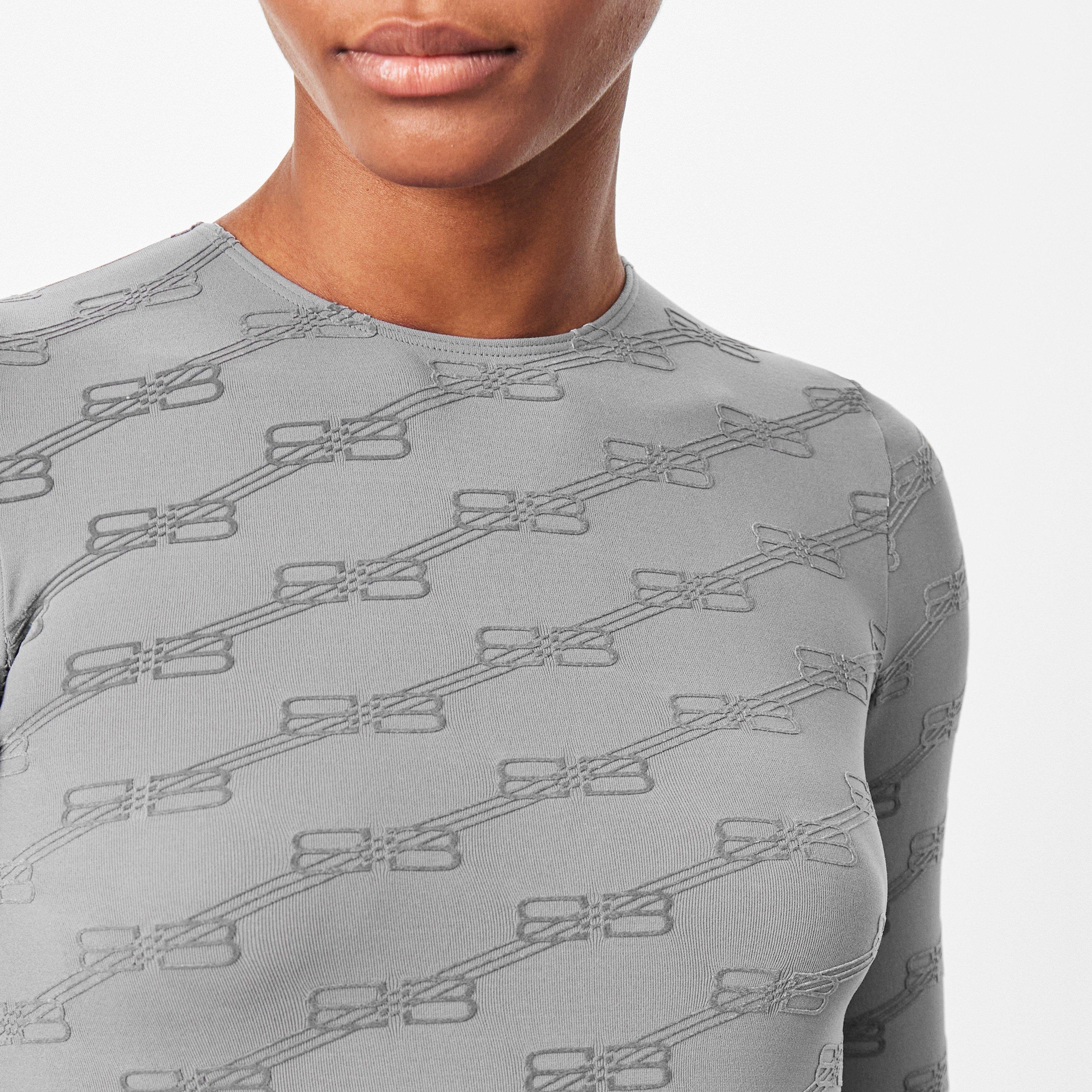 Bal Grey - Balenciaga - Women's Long-Sleeve T-Shirt - 5