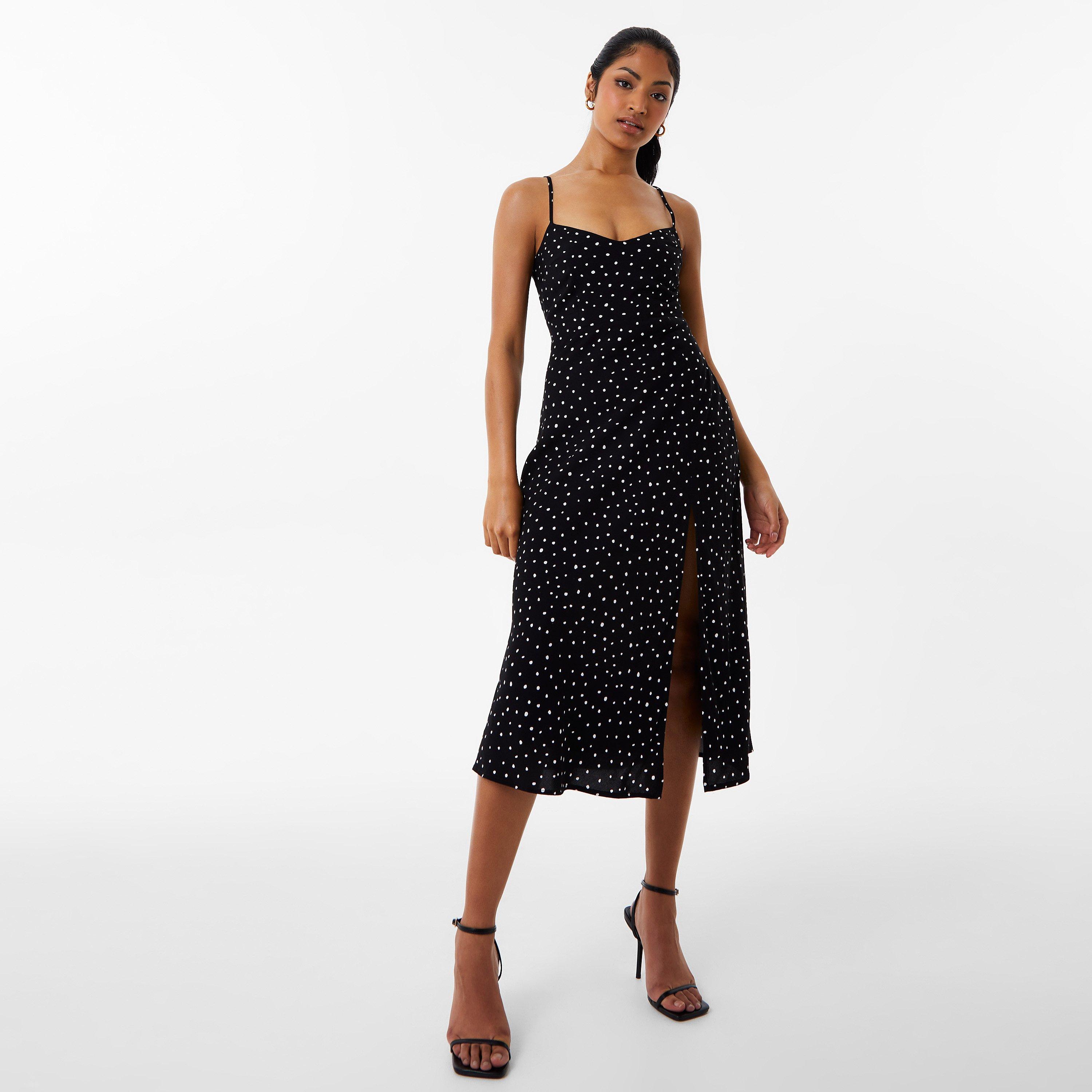 Black Print - Jack Wills - Split Midi Dress - 1