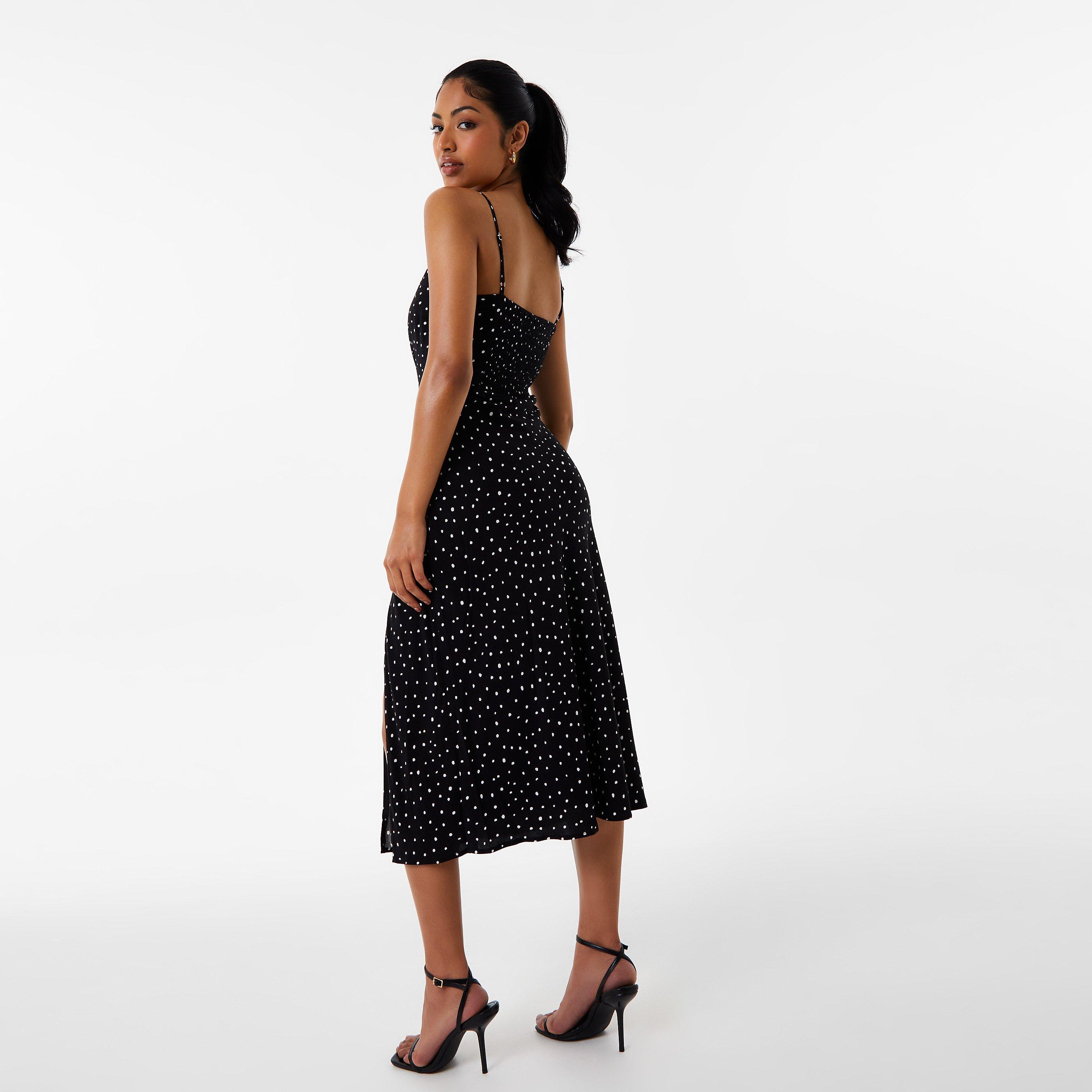 Black Print - Jack Wills - Split Midi Dress - 2