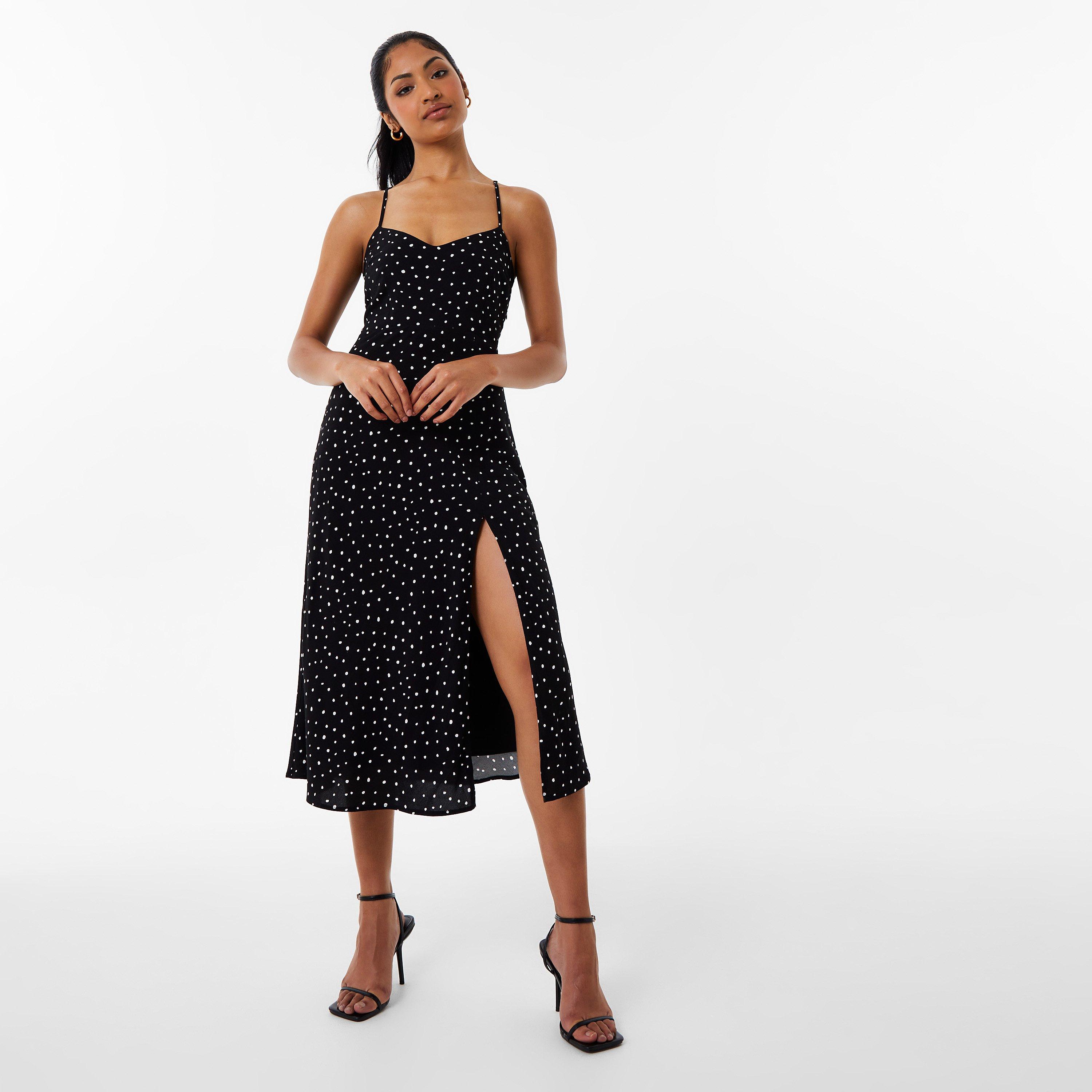 Black Print - Jack Wills - Split Midi Dress - 4