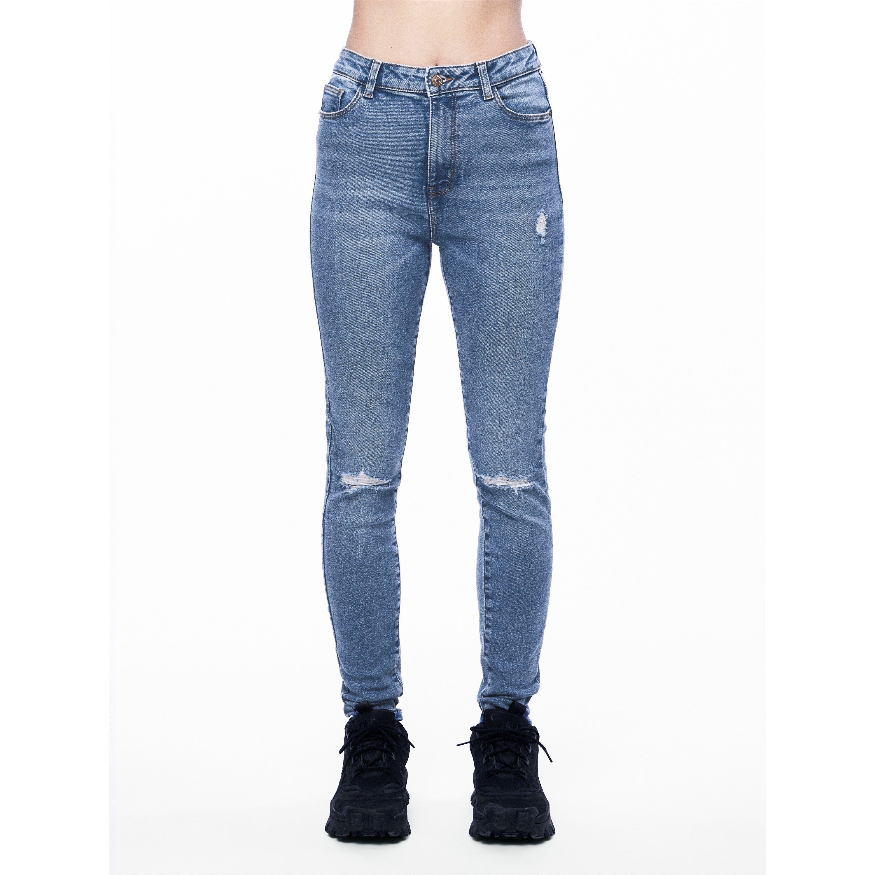 Blue Denim - Pieces - Women's Slim Fit Jeans - 1