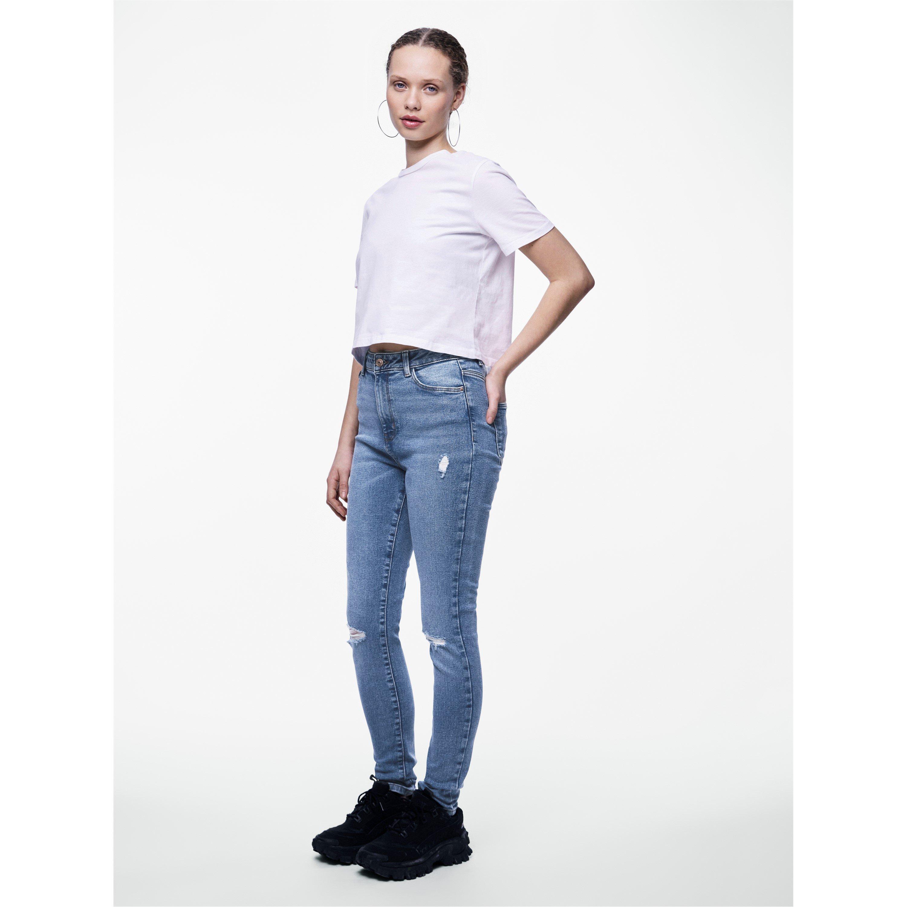 Blue Denim - Pieces - Jeans Fem Wov Ld99 - 7