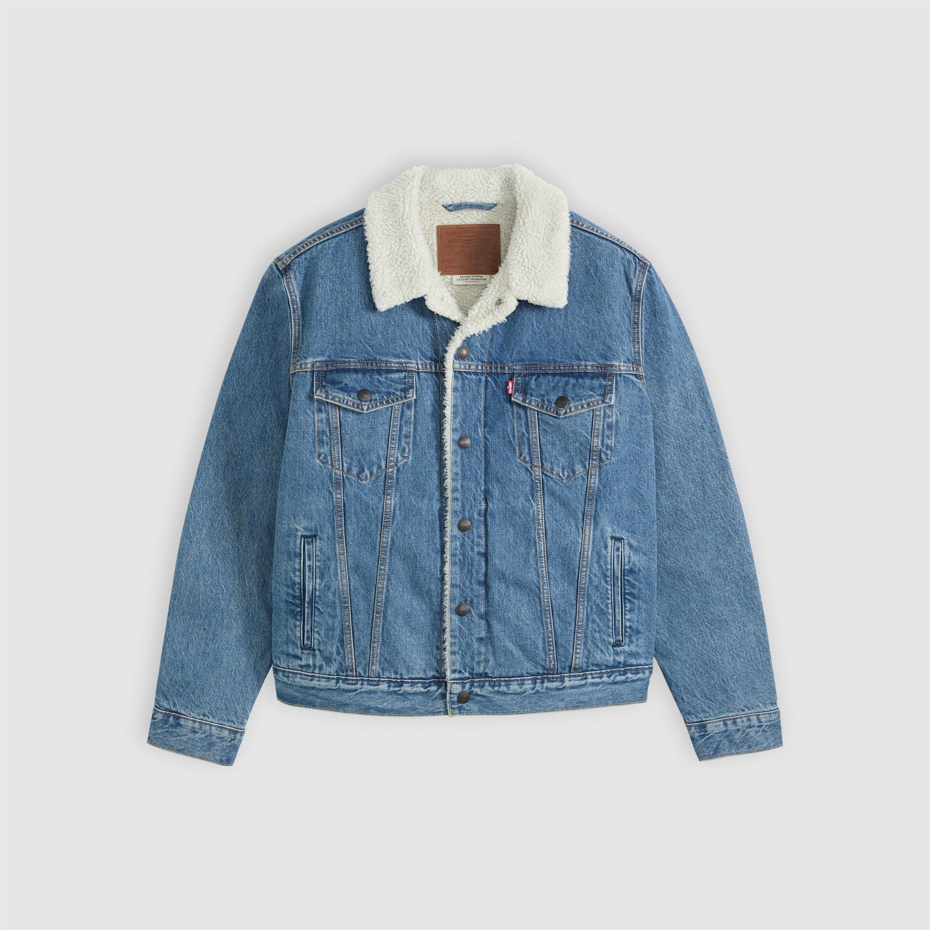 Levis Men's Type 3 Sherpa Cotton Mix Long Sleeve Denim Jacket