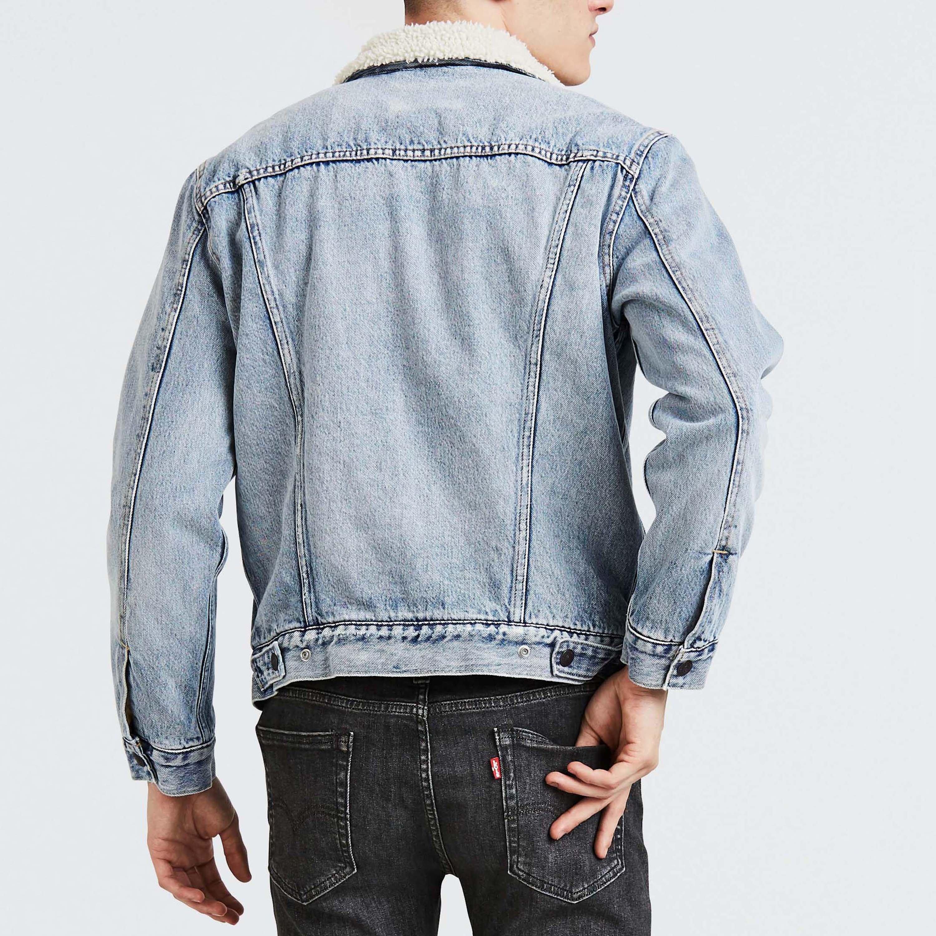 Stonebridge - Levis - Men's Type 3 Sherpa Cotton Mix Long Sleeve Denim Jacket - 4