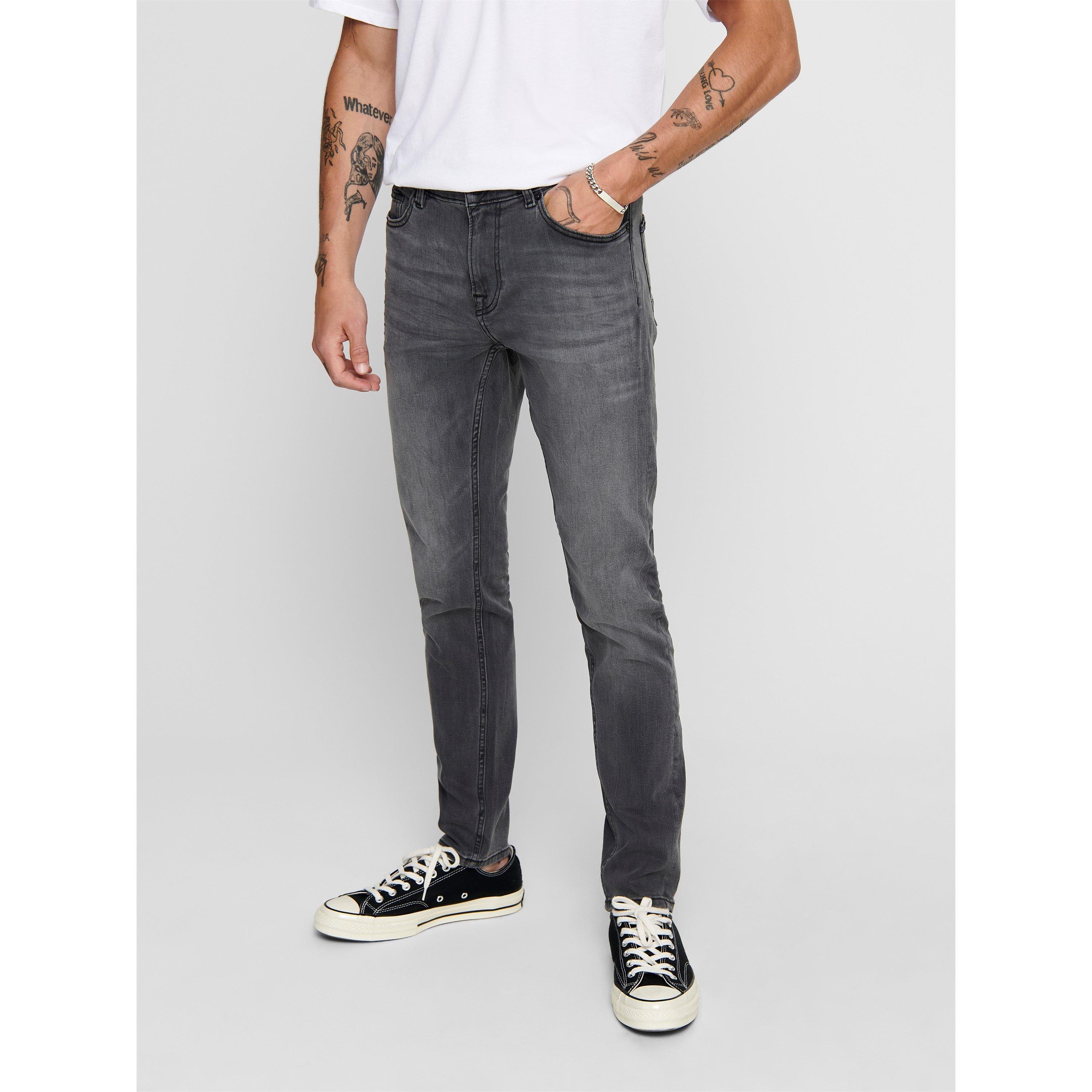 Grå Denim - Only and Sons - Skinny Jeans - 3