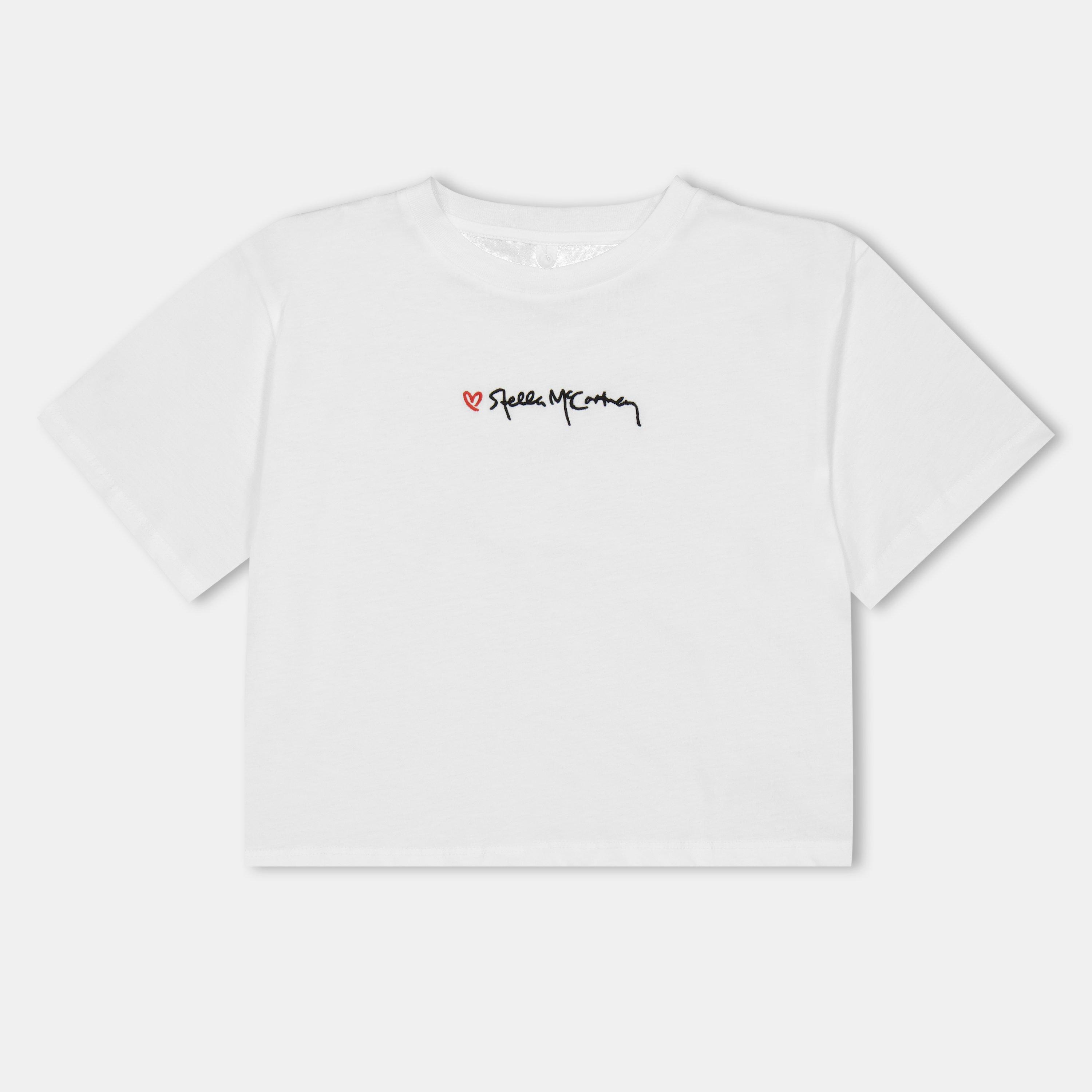 White 100 - Stella McCartney - Kids' Logo Crop Top - 1