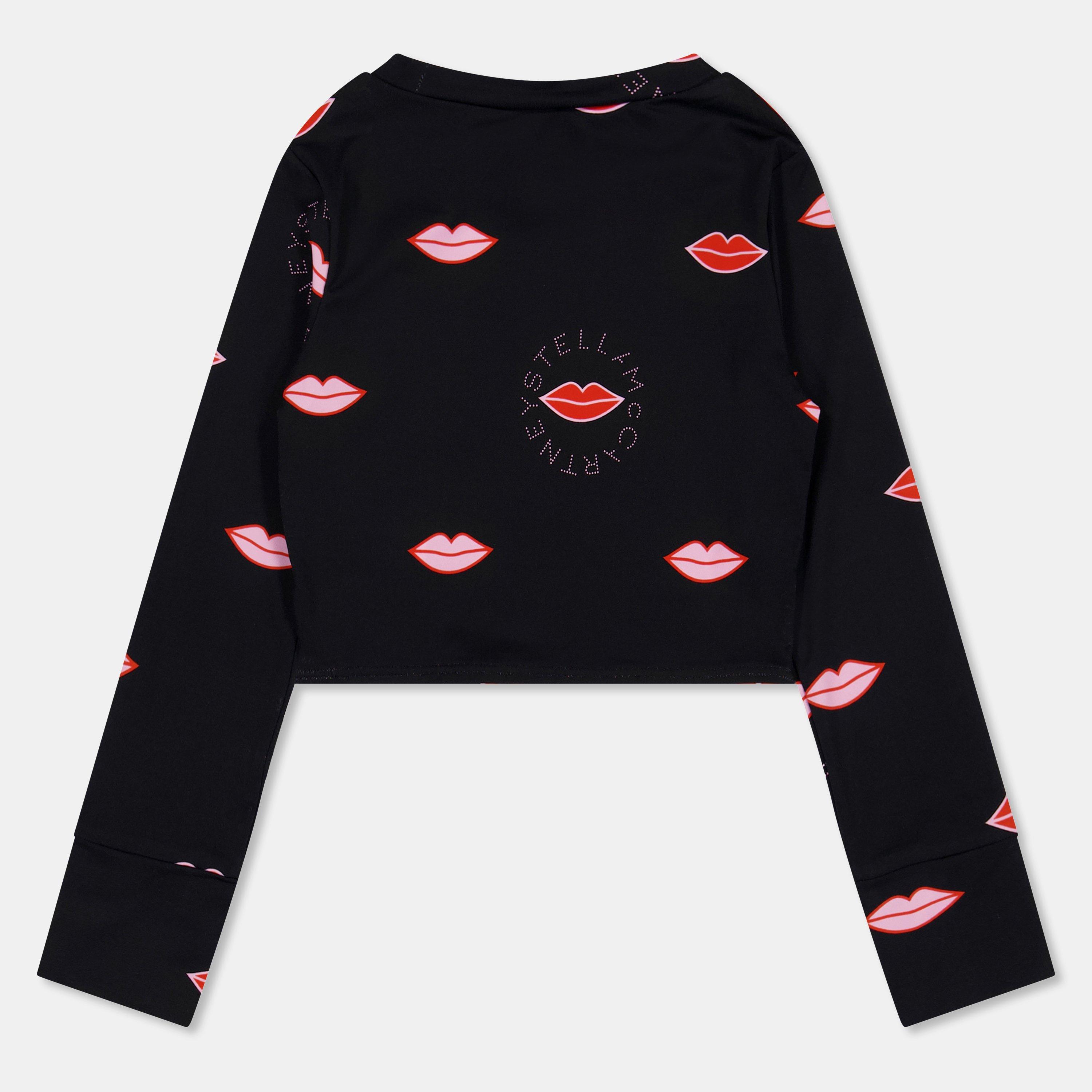Blk/Red 930MC - Stella McCartney - Kids' Lips Crop Top - 2