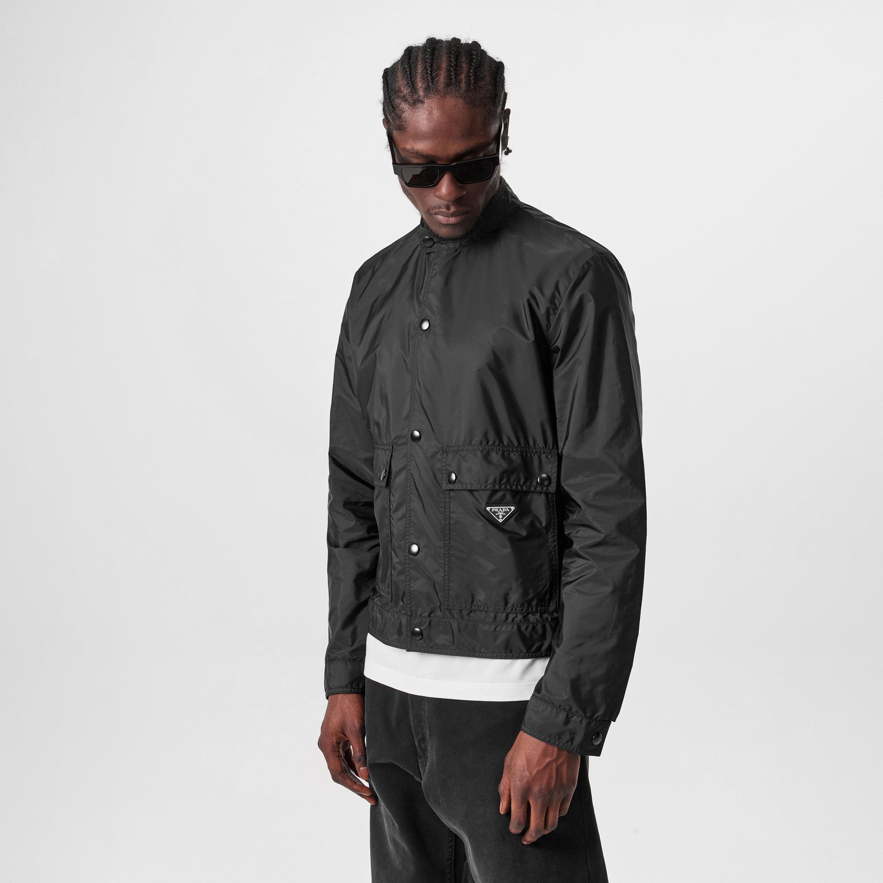 Black - Prada - Men's Re-Nylon Long Sleeve Field Jacket - 3