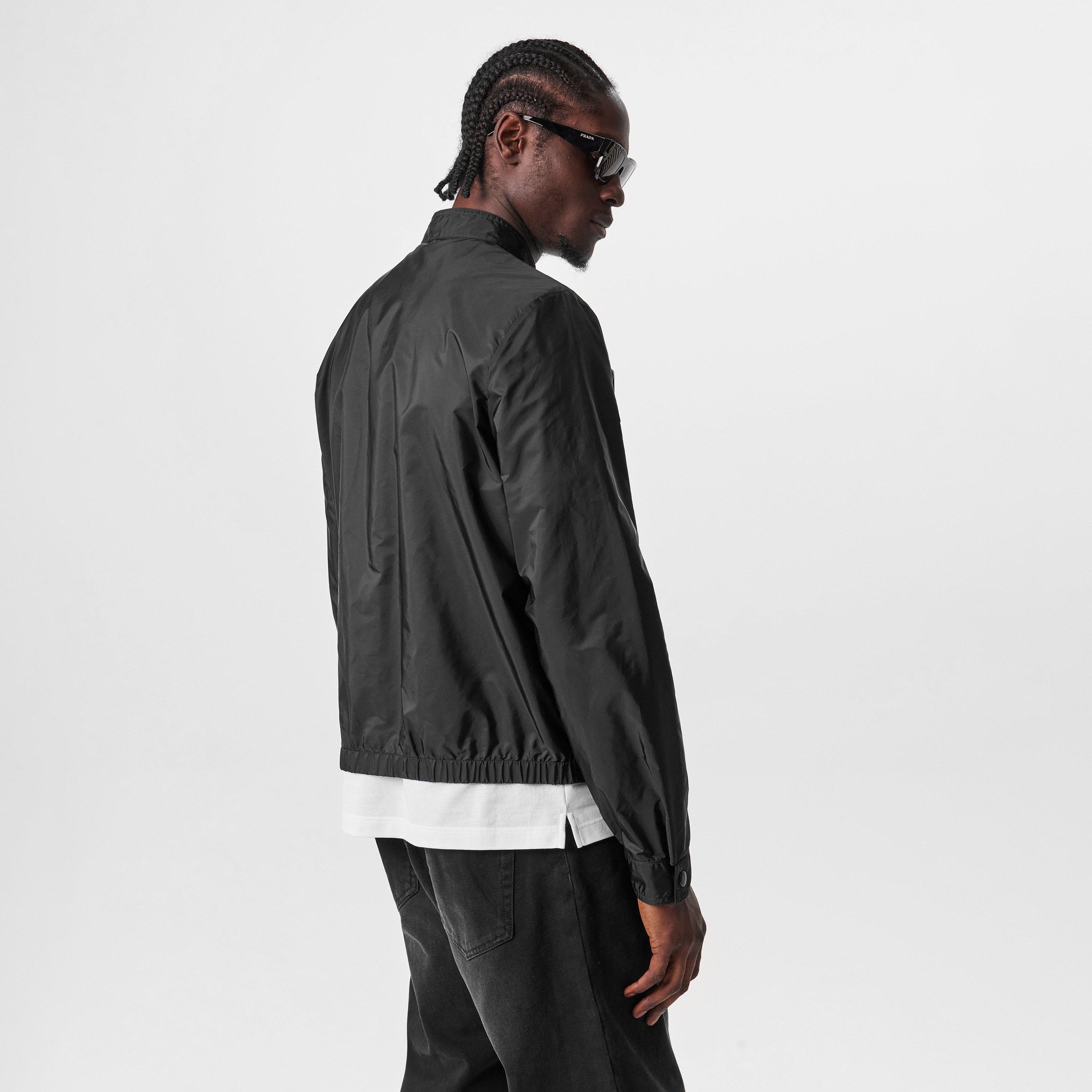 Black - Prada - Men's Re-Nylon Long Sleeve Field Jacket - 4