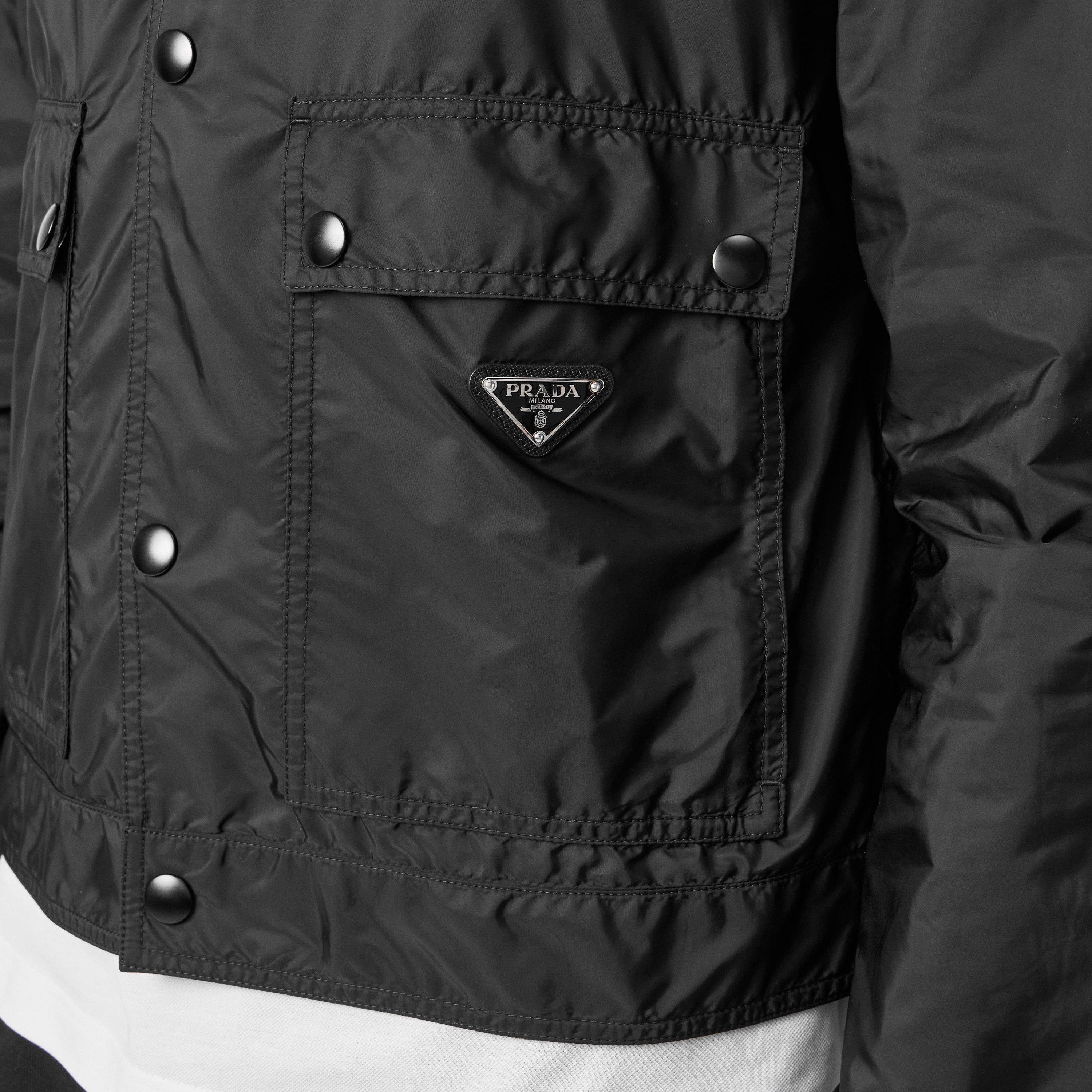 Black - Prada - Men's Re-Nylon Long Sleeve Field Jacket - 5