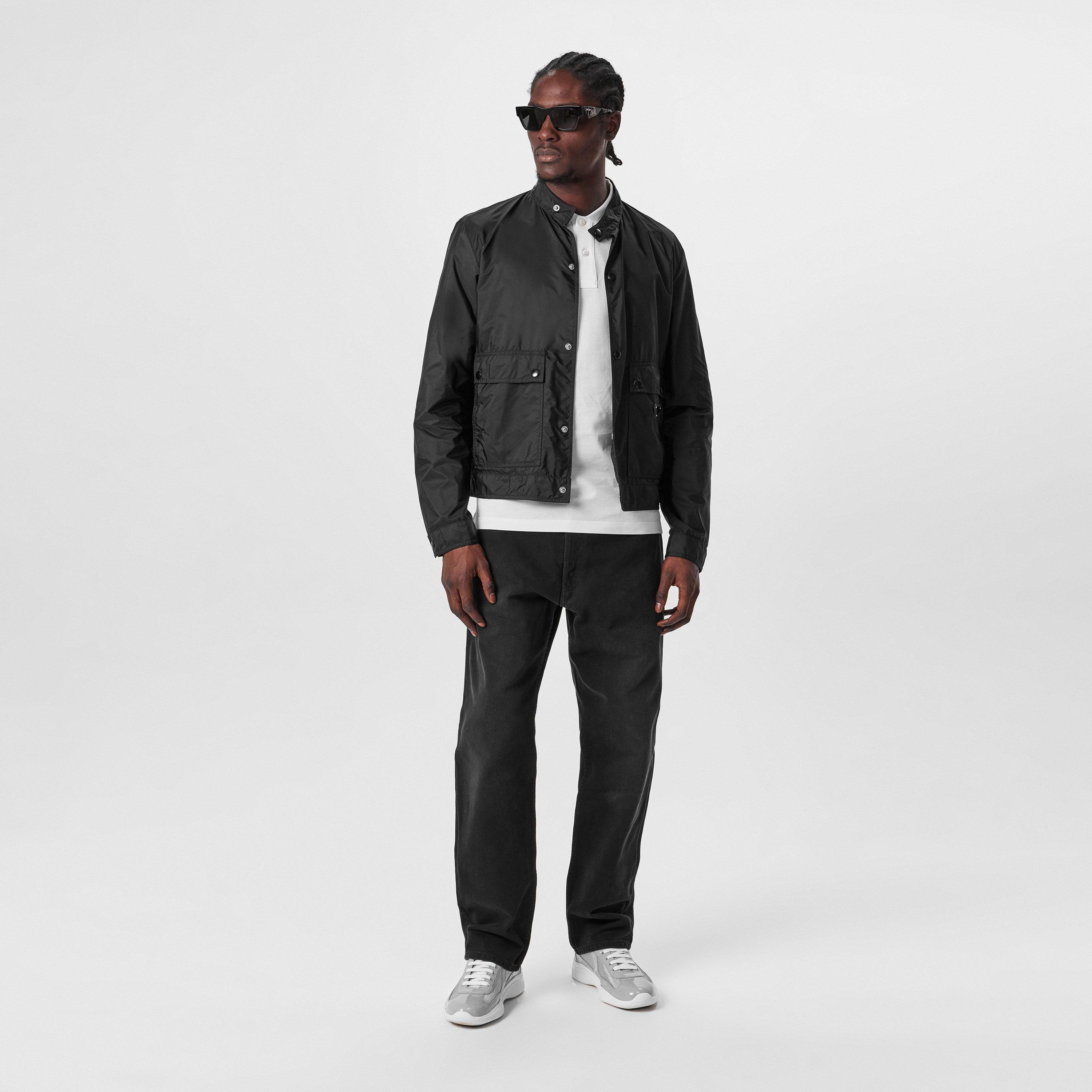 Black - Prada - Men's Re-Nylon Long Sleeve Field Jacket - 6