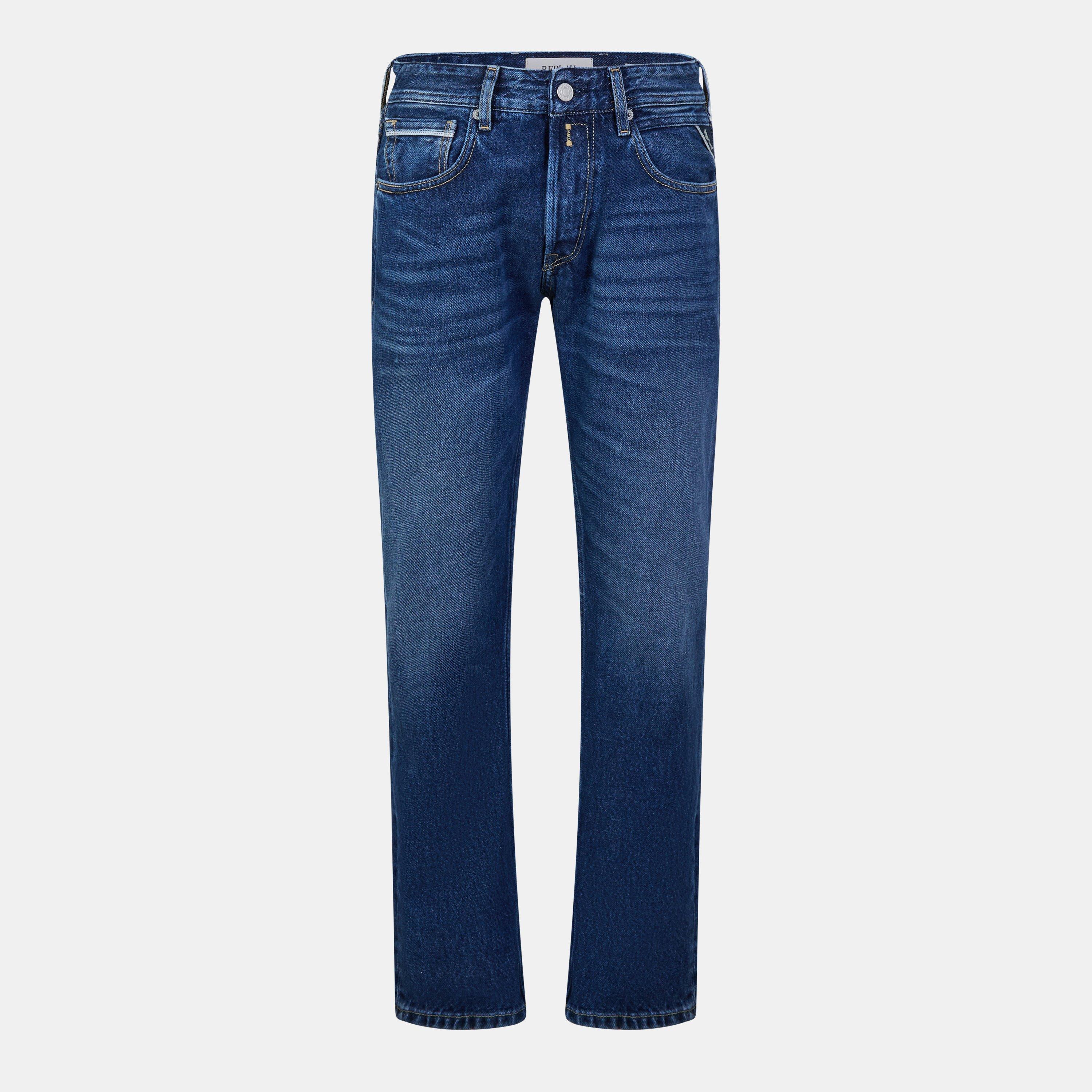 0C1 Middenblauw - Replay - Men's Grover Straight Leg Jeans - 1