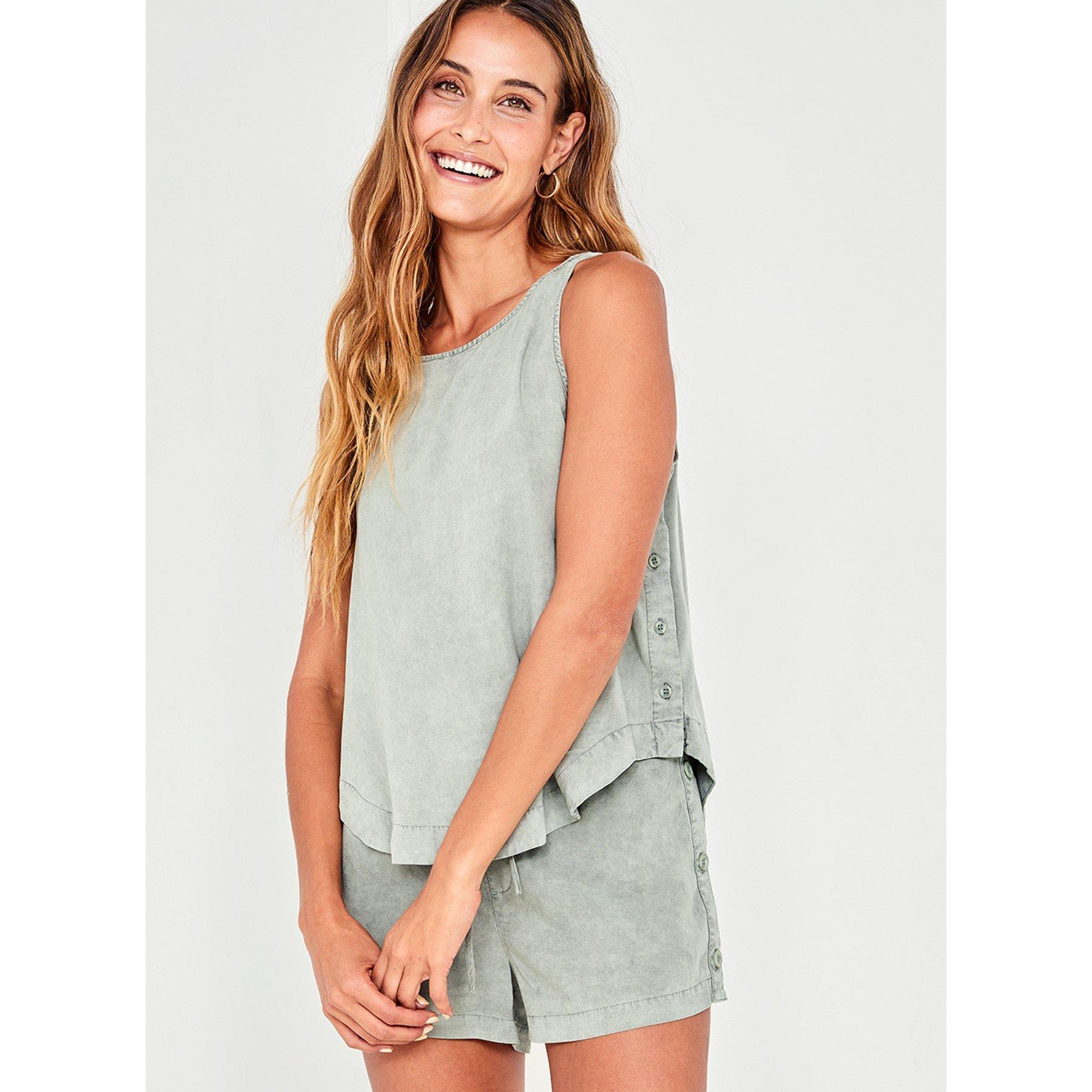 Soft Army - Bella Dahl - Women's Frayed Cami Top - 2