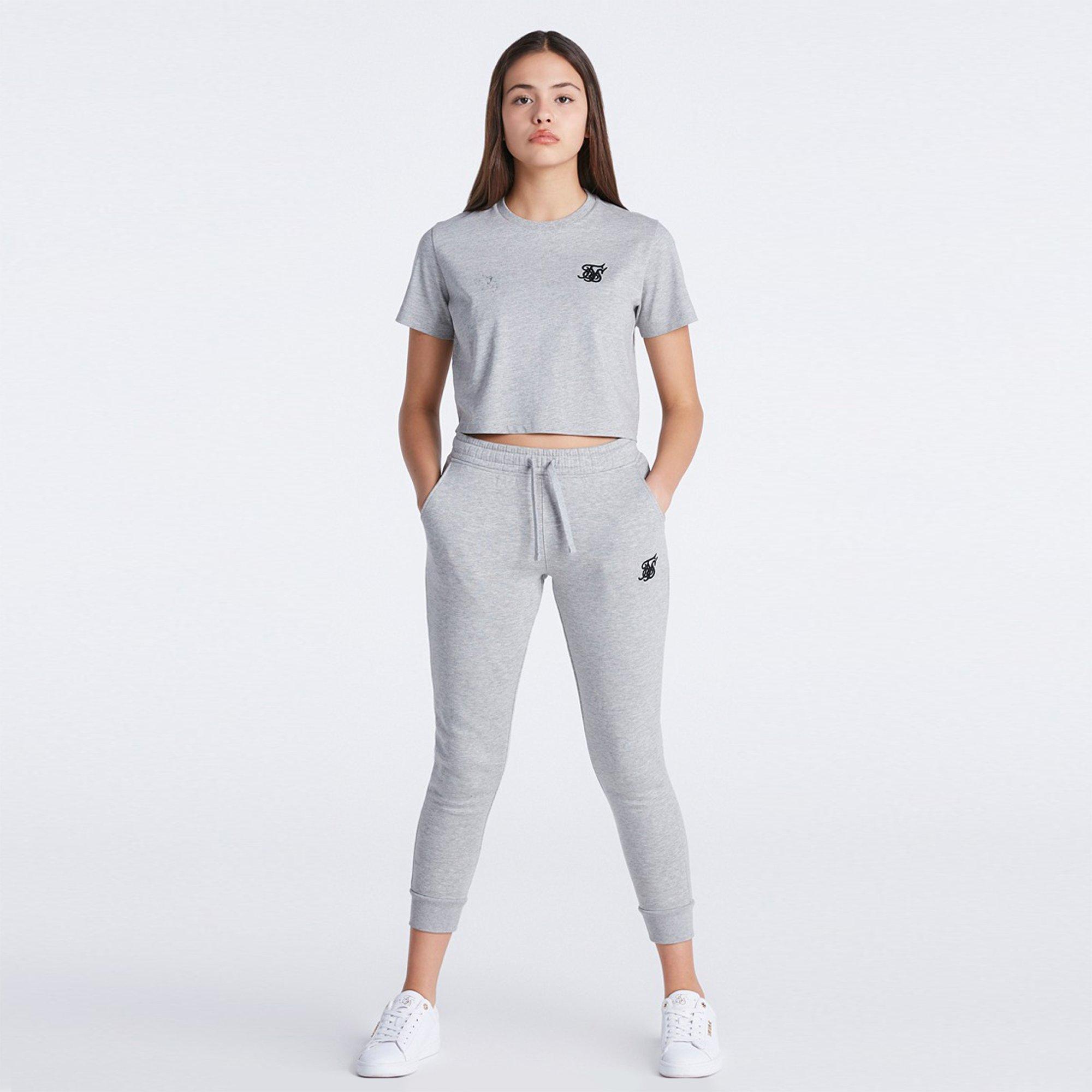 Grau meliert - SikSilk - Cropped T-Shirt Juniors - 3