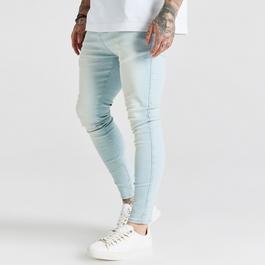 SikSilk Distressed Skinny Jeans Mens