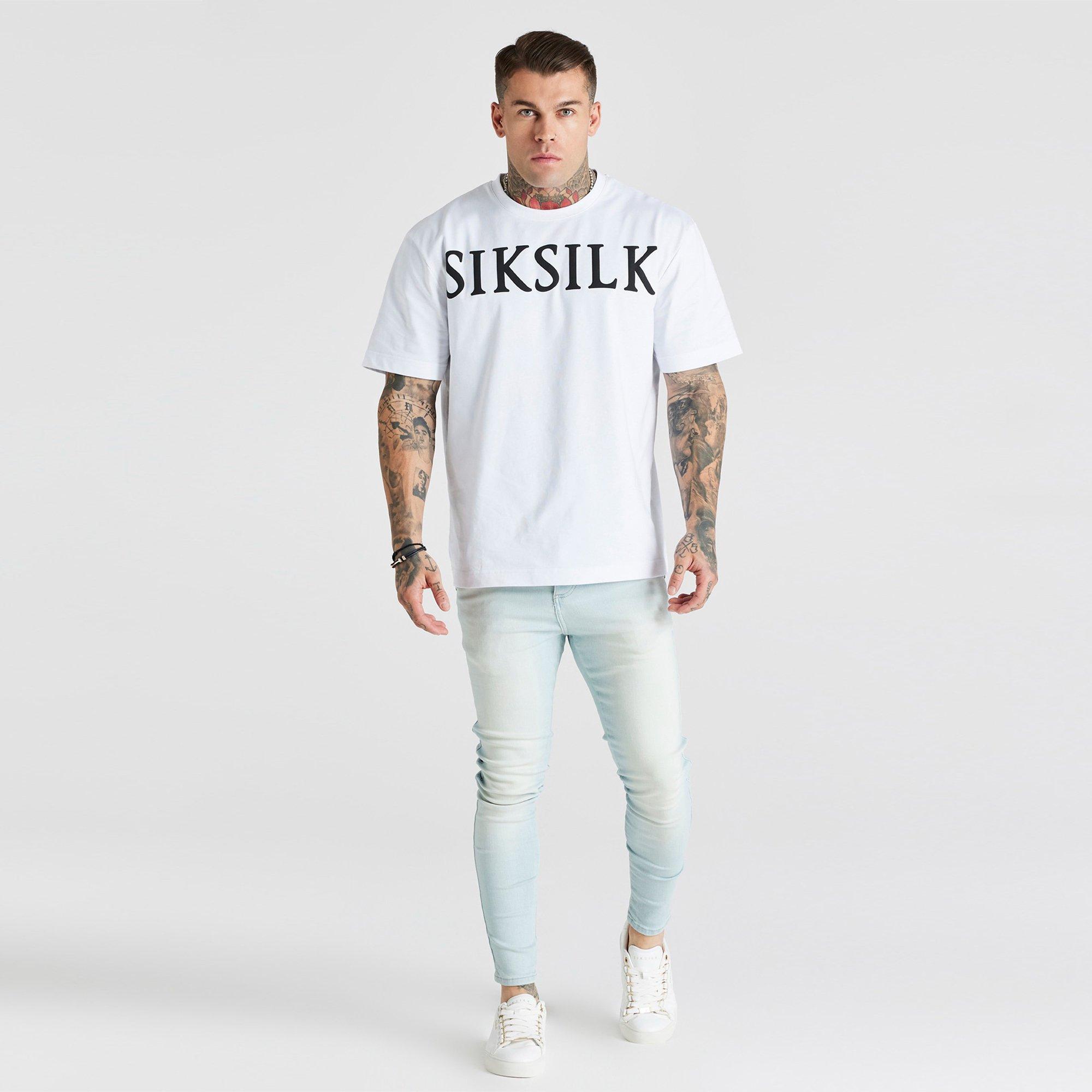 Blu - SikSilk - Distressed Skinny Jeans Mens - 3