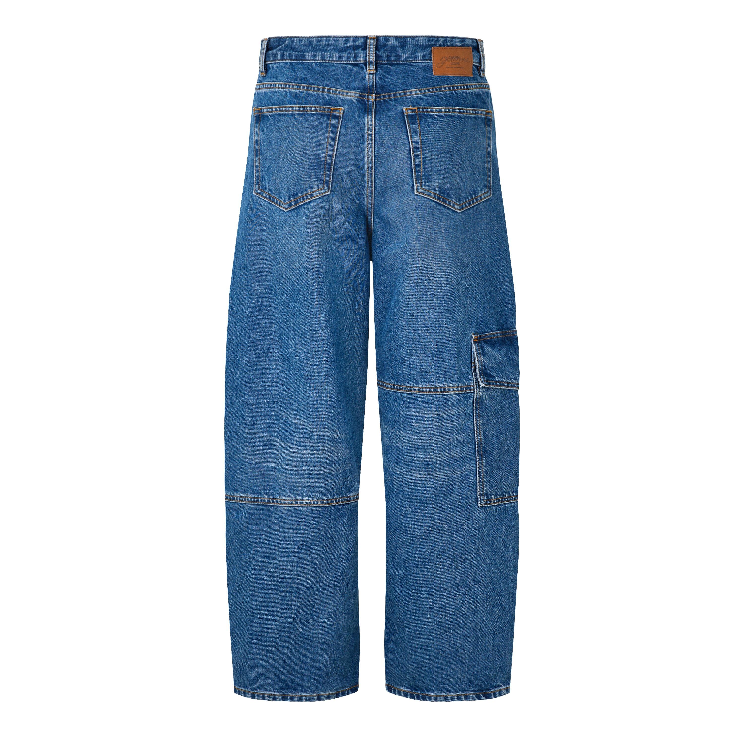 Blue - Ganni - Women's Denim Audri Straight Leg Jeans - 2