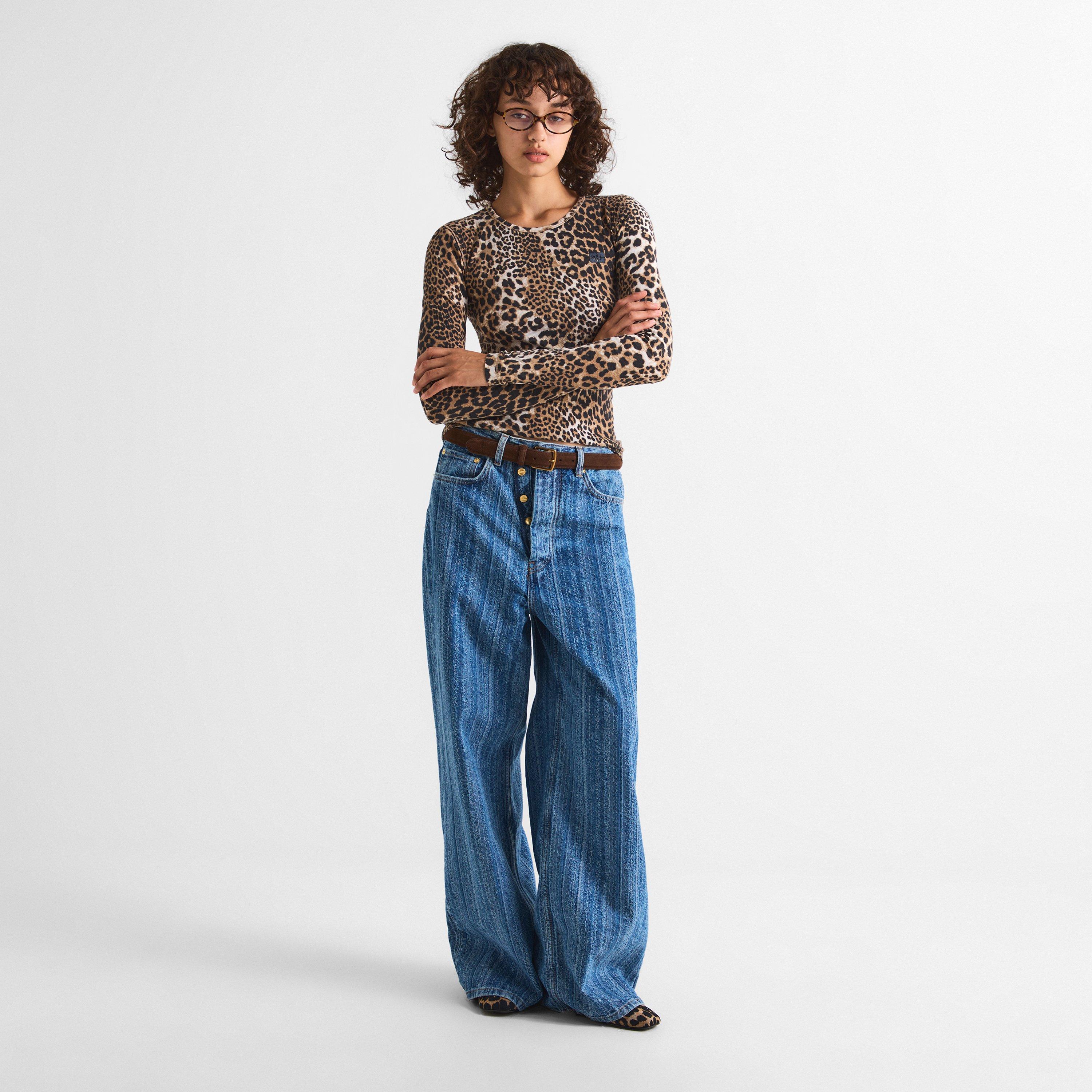 Leopard - Ganni - Women's Long Sleeve T-Shirt - 6