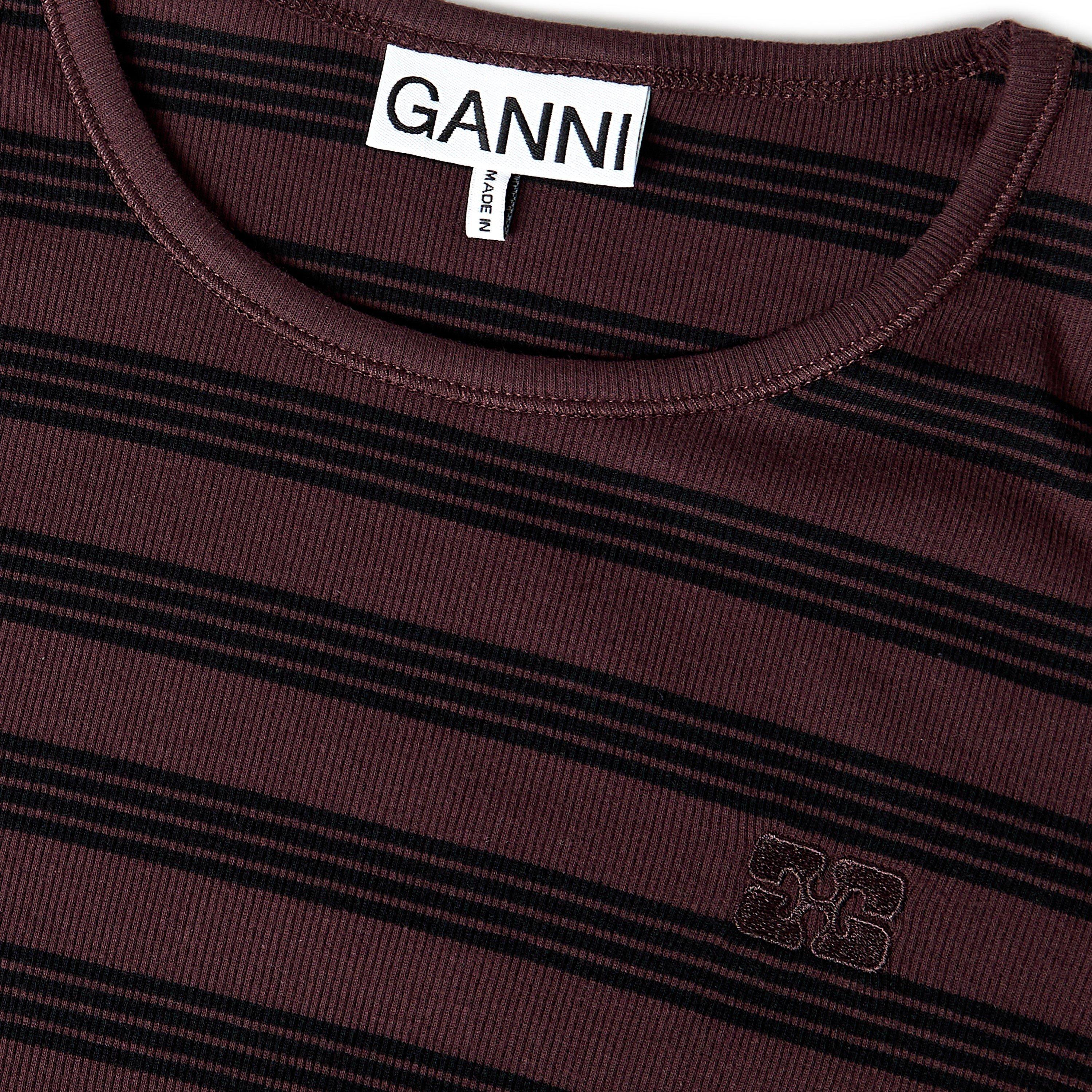 Chocolate Plum - Ganni - Women's Long Sleeve T-Shirt - 5