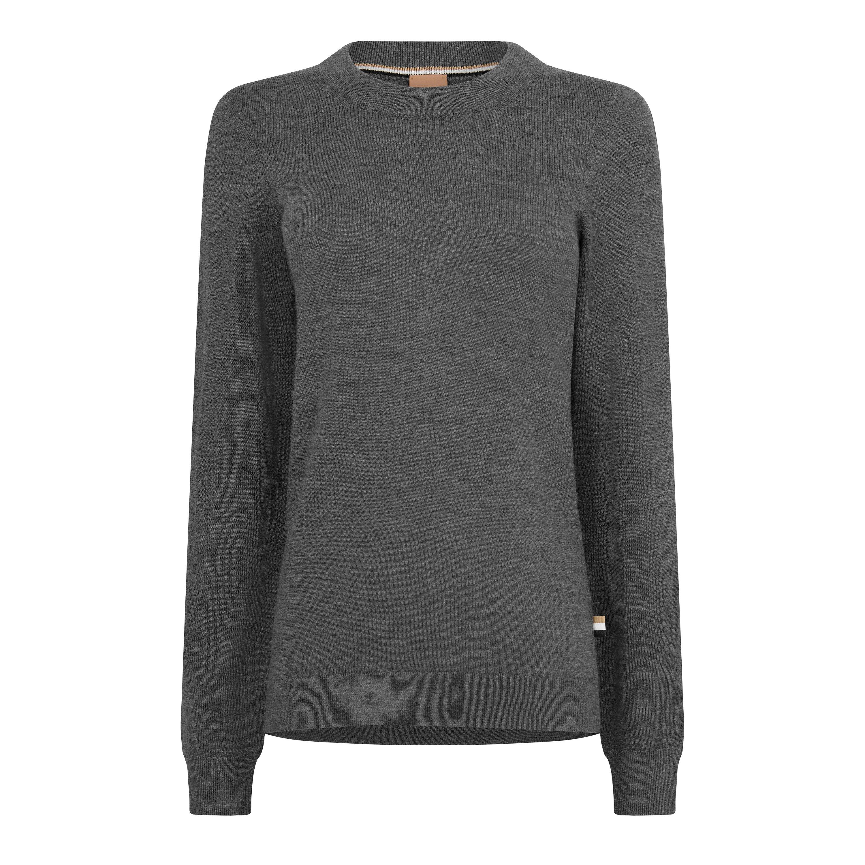 Medium Grey - Boss - Women's Fegano Long Sleeve T-Shirt - 1