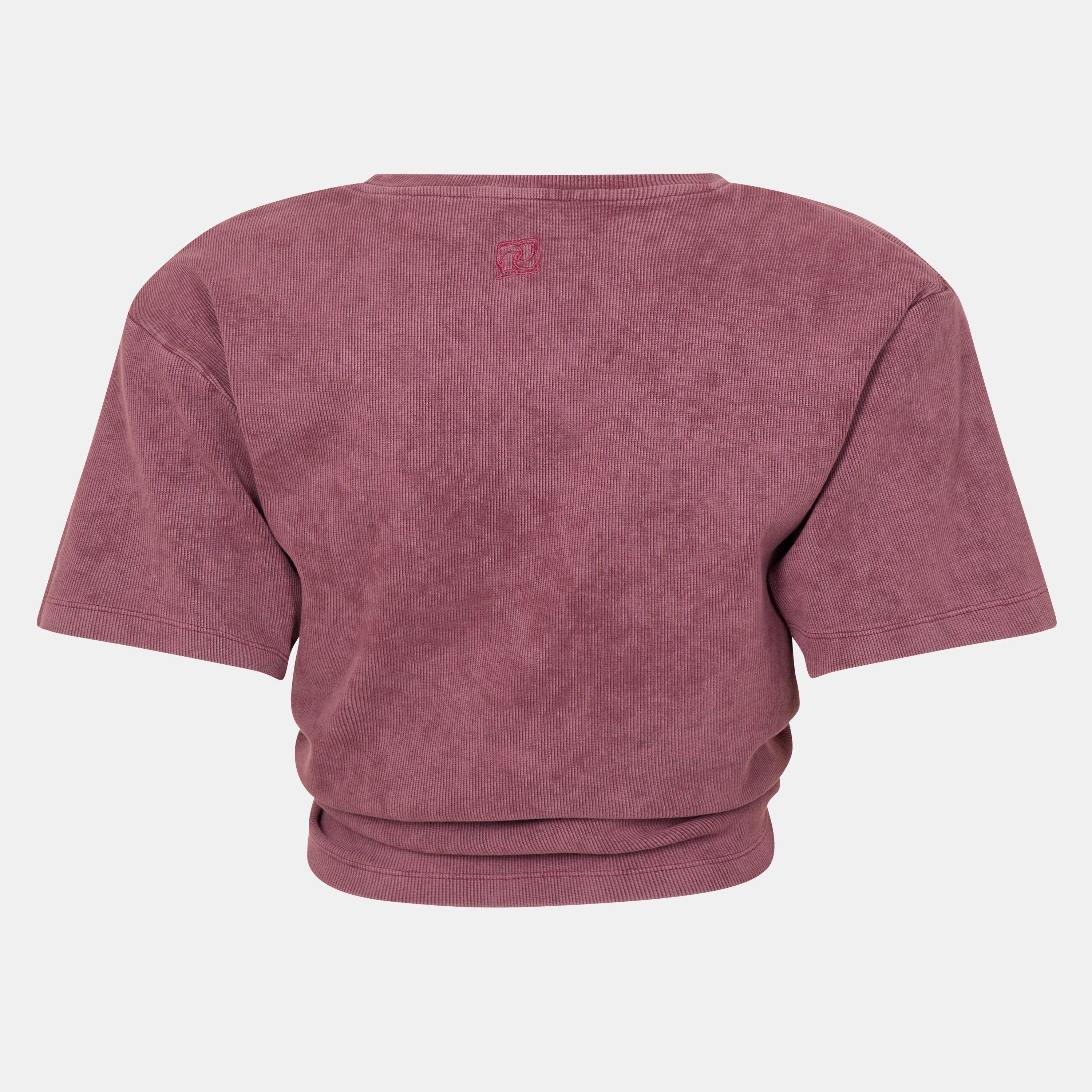 Bordeaux - Magda Butrym - Women's Cropped T-Shirt, Cropped Style - 2