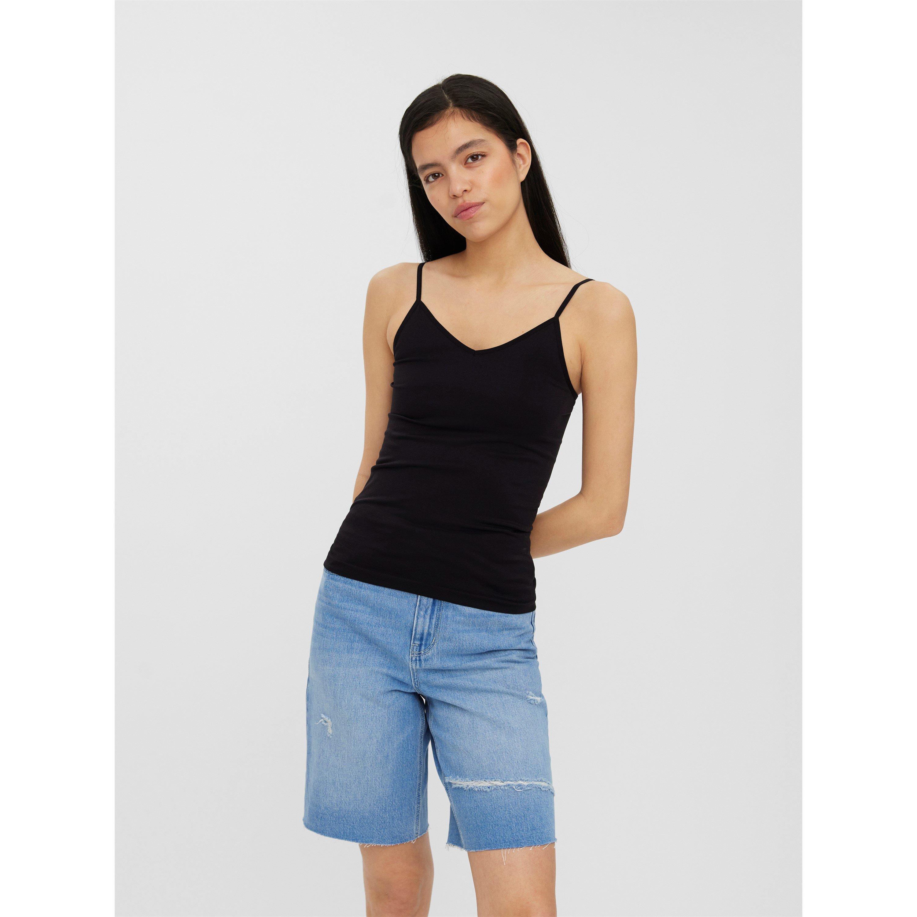 Vero Moda Women's Jackie Strappy Cami Top - Black - XS/S