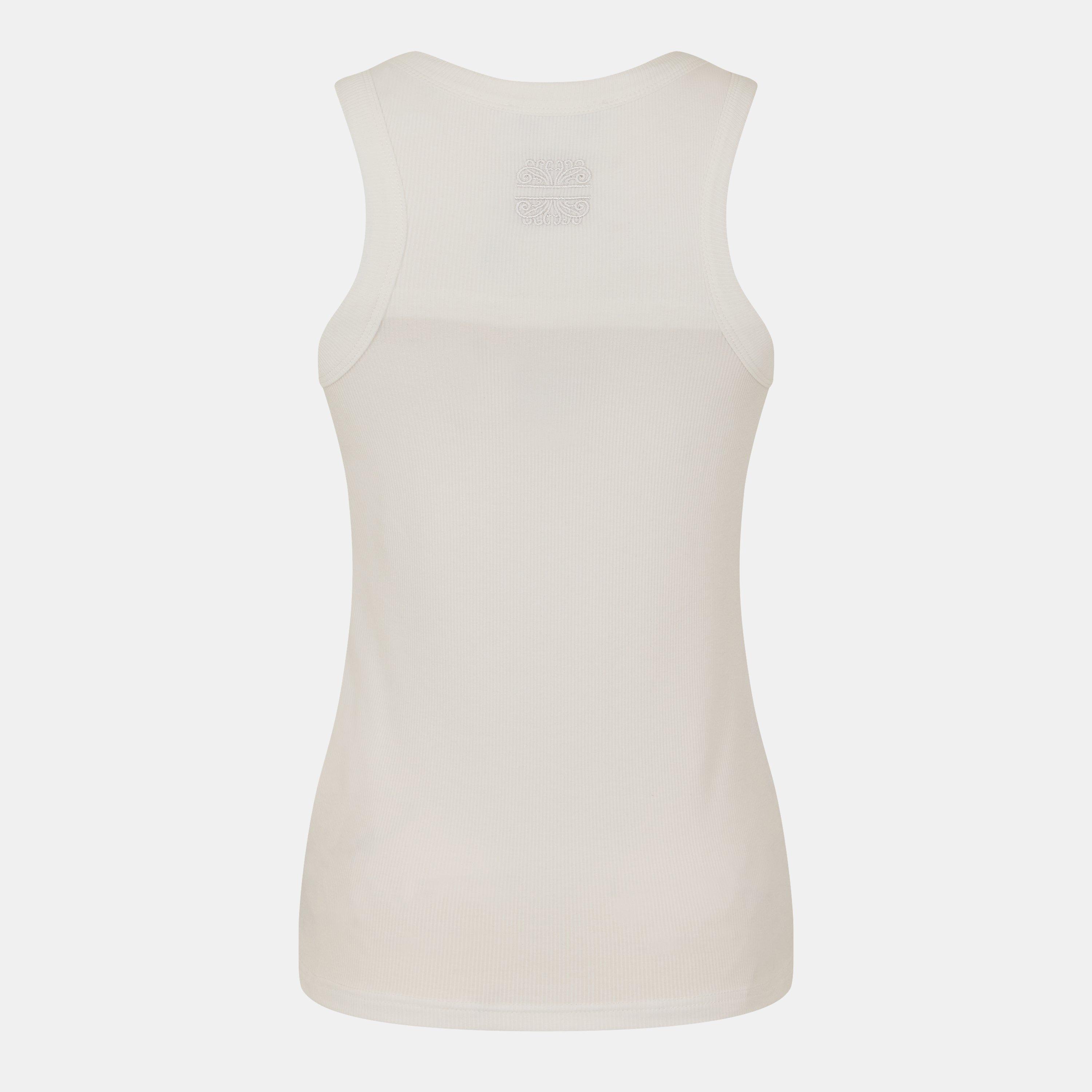 White - Never Fully Dressed - Ribbed Tank Top - 2