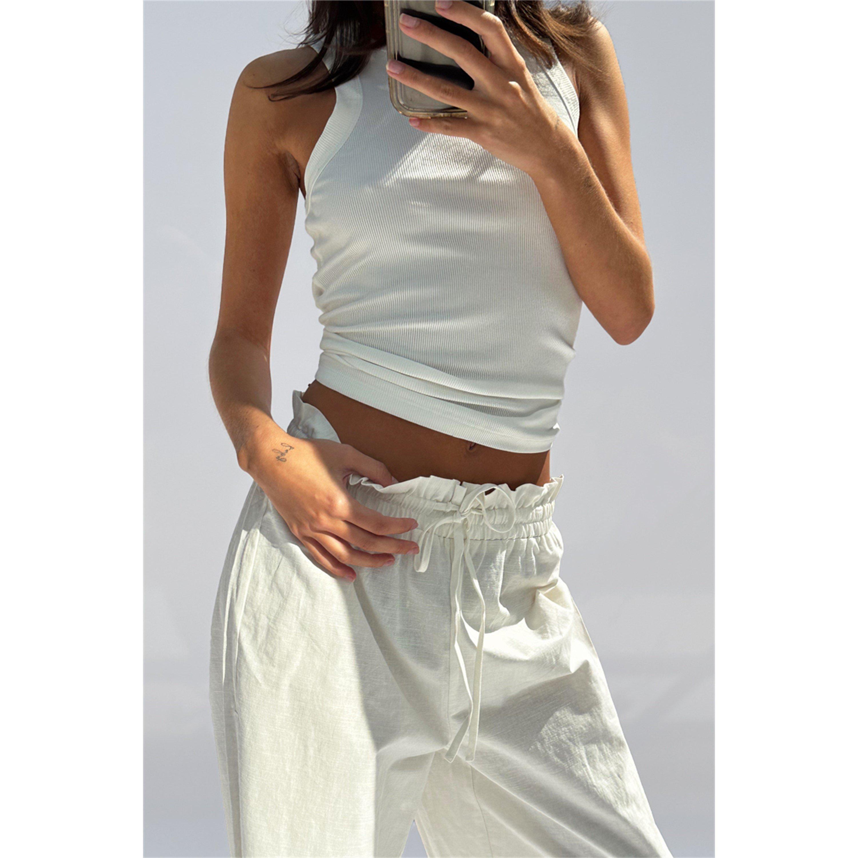 White - Never Fully Dressed - Ribbed Tank Top - 5