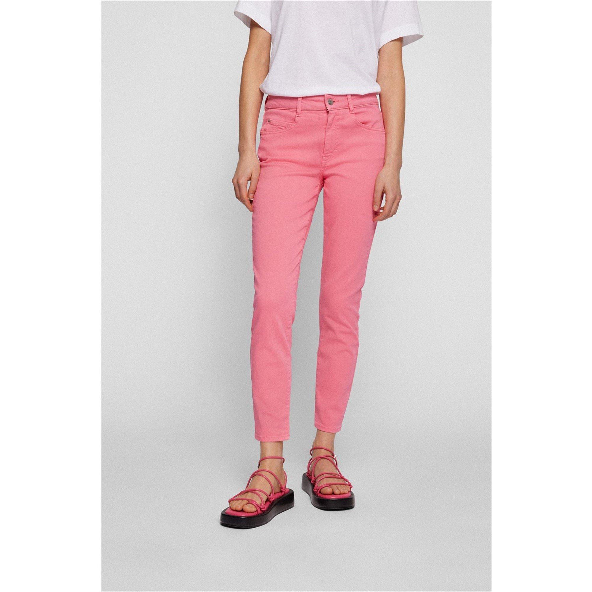 Medium Pink - Boss - Women's Slim Cropped Jeans - 2