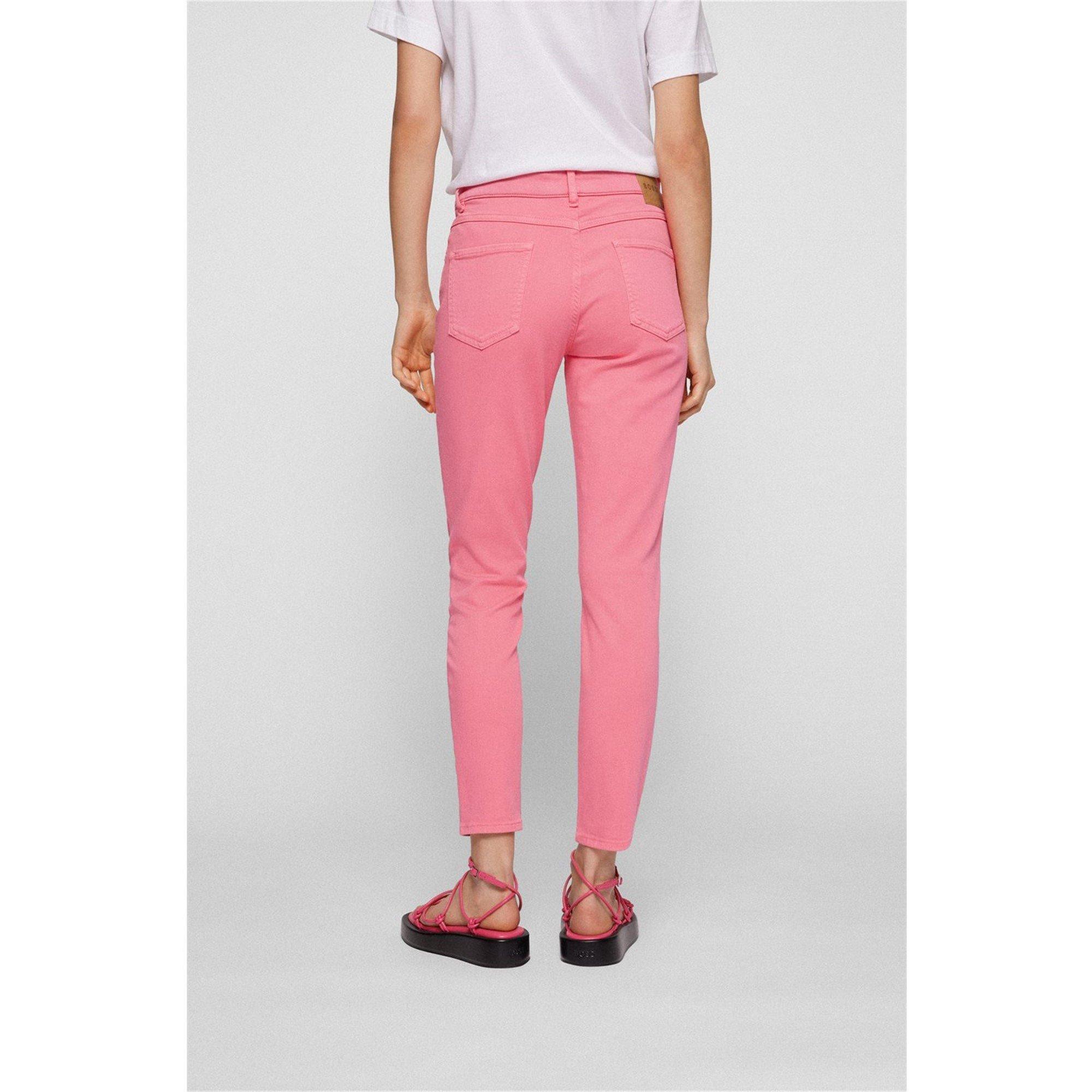 Medium Pink - Boss - Women's Slim Cropped Jeans - 3