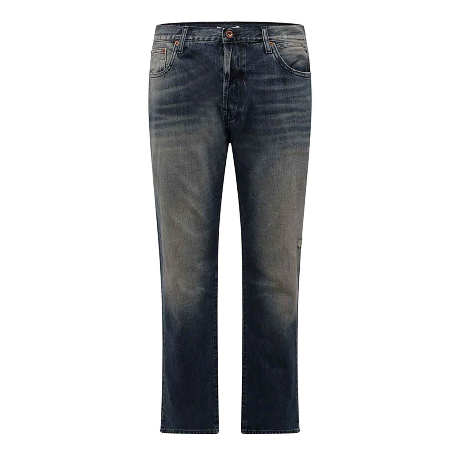 Blue - Replay - Men's Sartoriale Relaxed Fit Straight Leg Jeans - 1