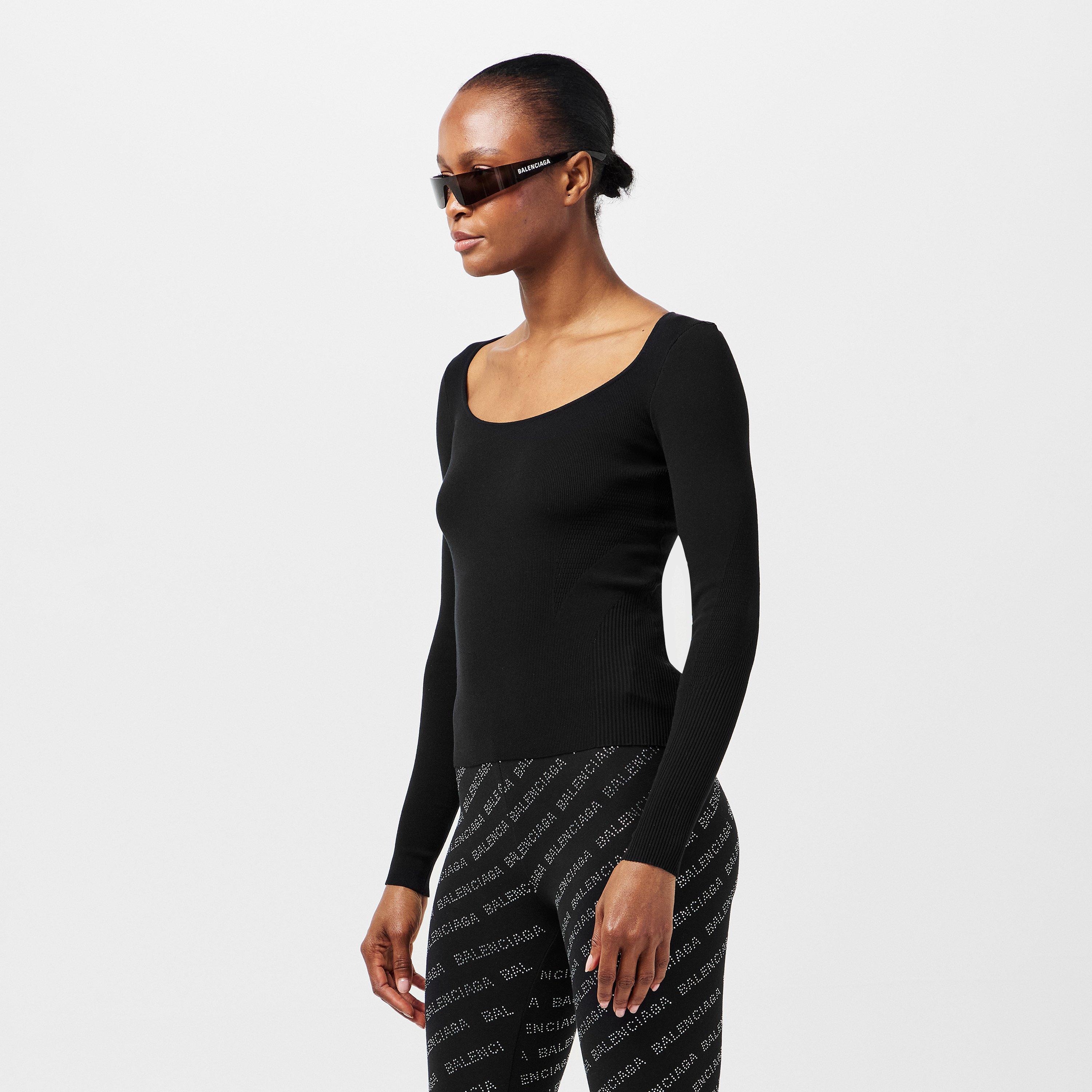 Black - Balenciaga - Women's Long Sleeve T-Shirt - 3