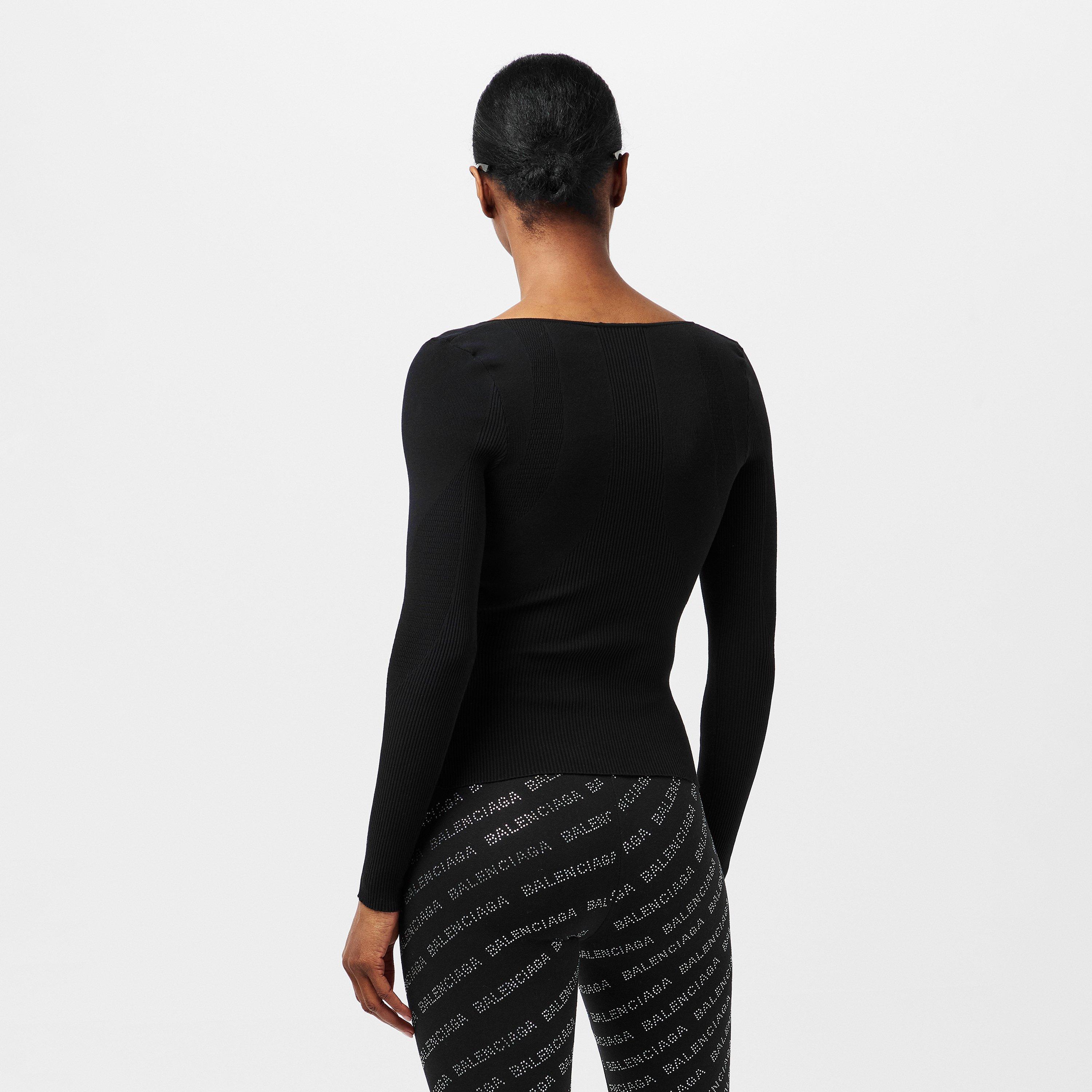 Black - Balenciaga - Women's Long Sleeve T-Shirt - 4