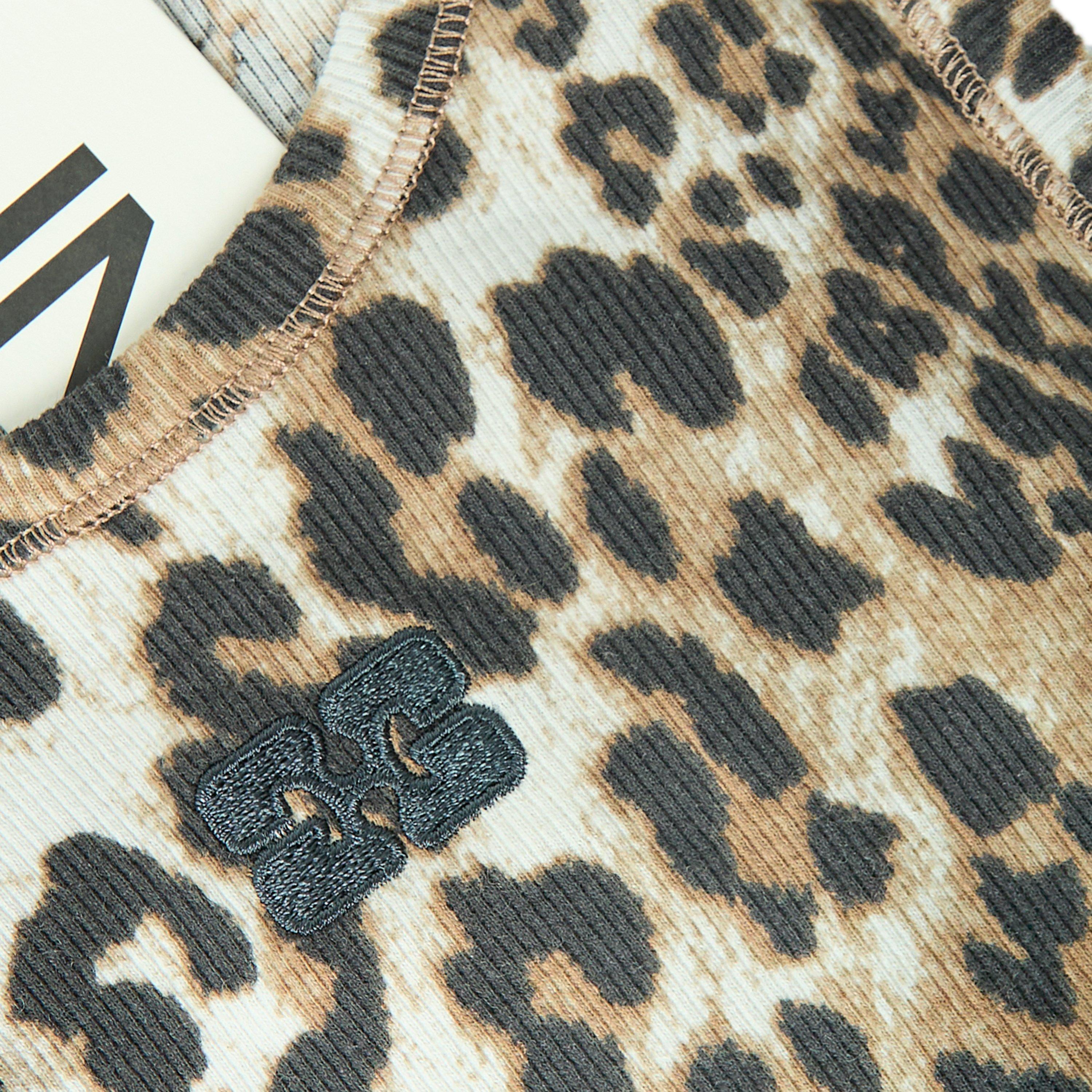 Leopard - Ganni - Women's Cotton Racerback Vest - 5