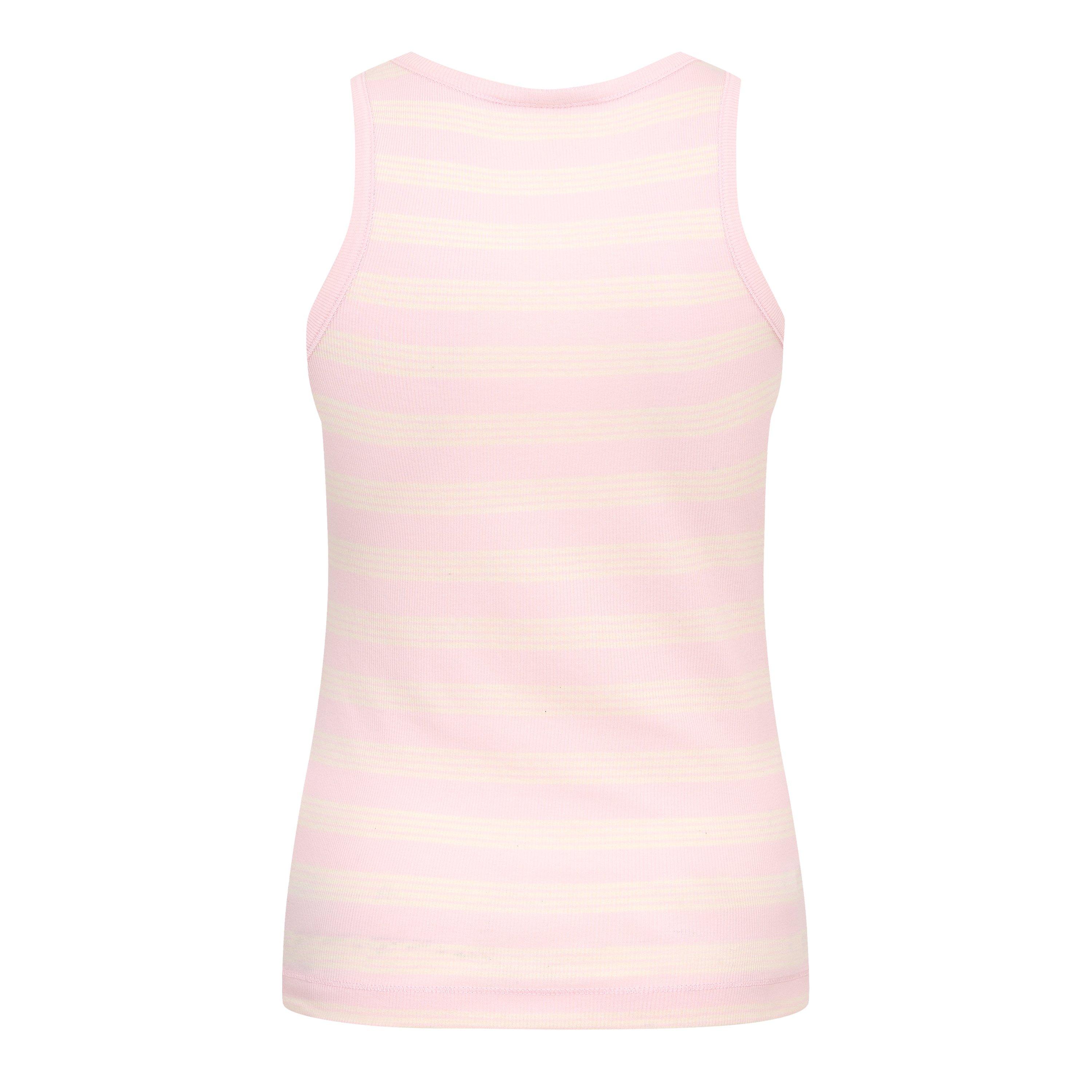 Chalk Pink - Ganni - Women's Cotton Racerback Vest - 2