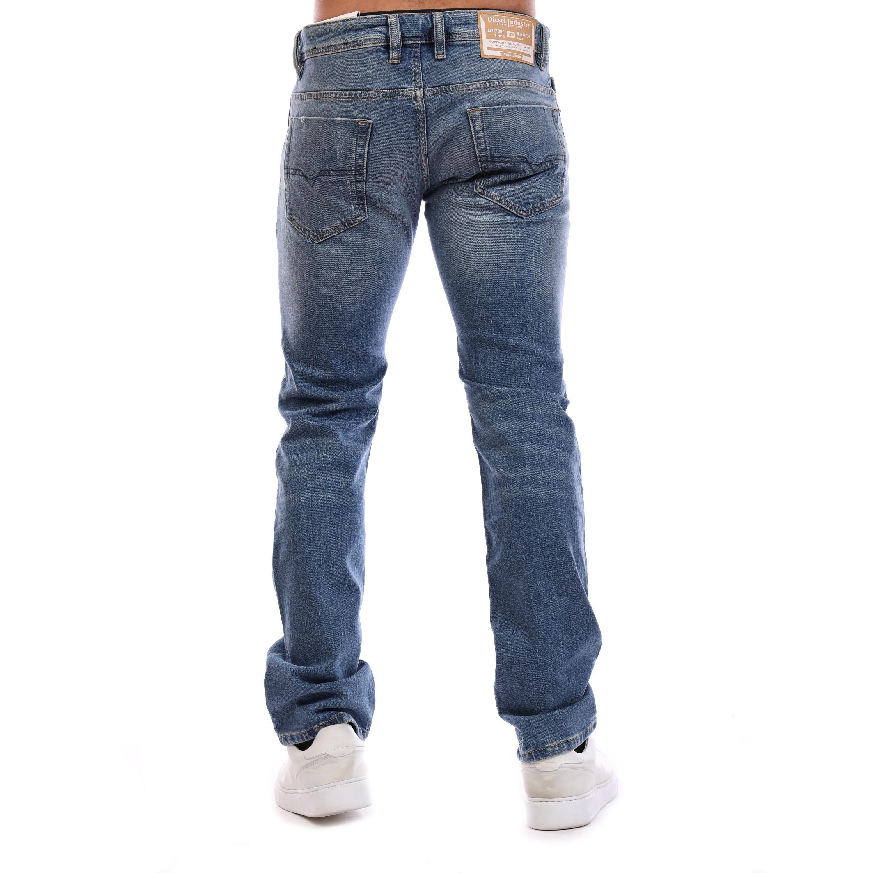 Blue Denim - Diesel - Men's Straight Leg Jeans - 4
