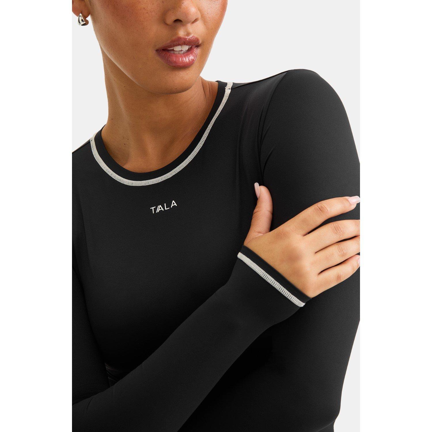 Shadow Black - TALA - TALA ULTRALITE LS ACTIVE TEE CONTRAST STITCH - 4