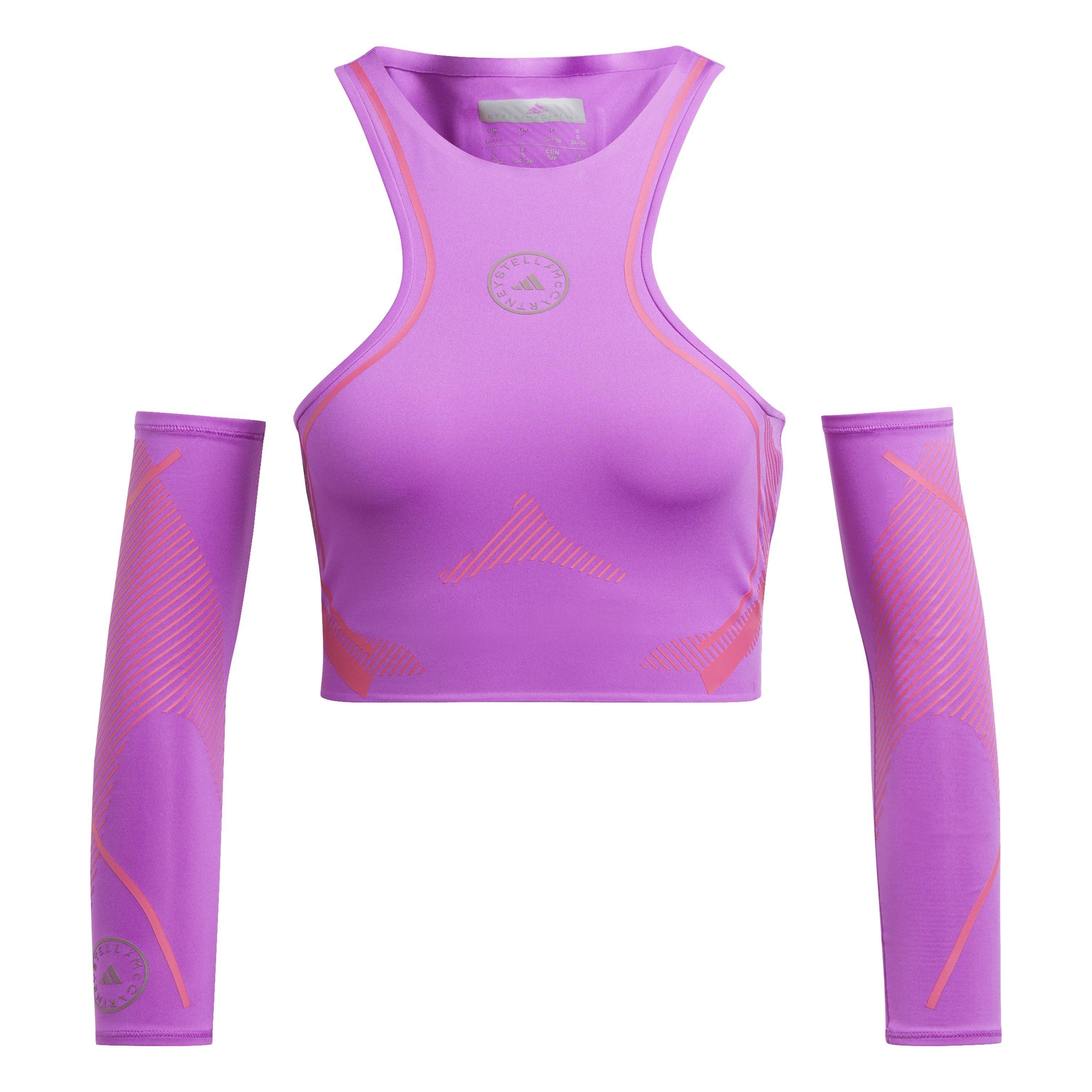 Purple - adidas - Women's Short Sleeve Crop Top - 1