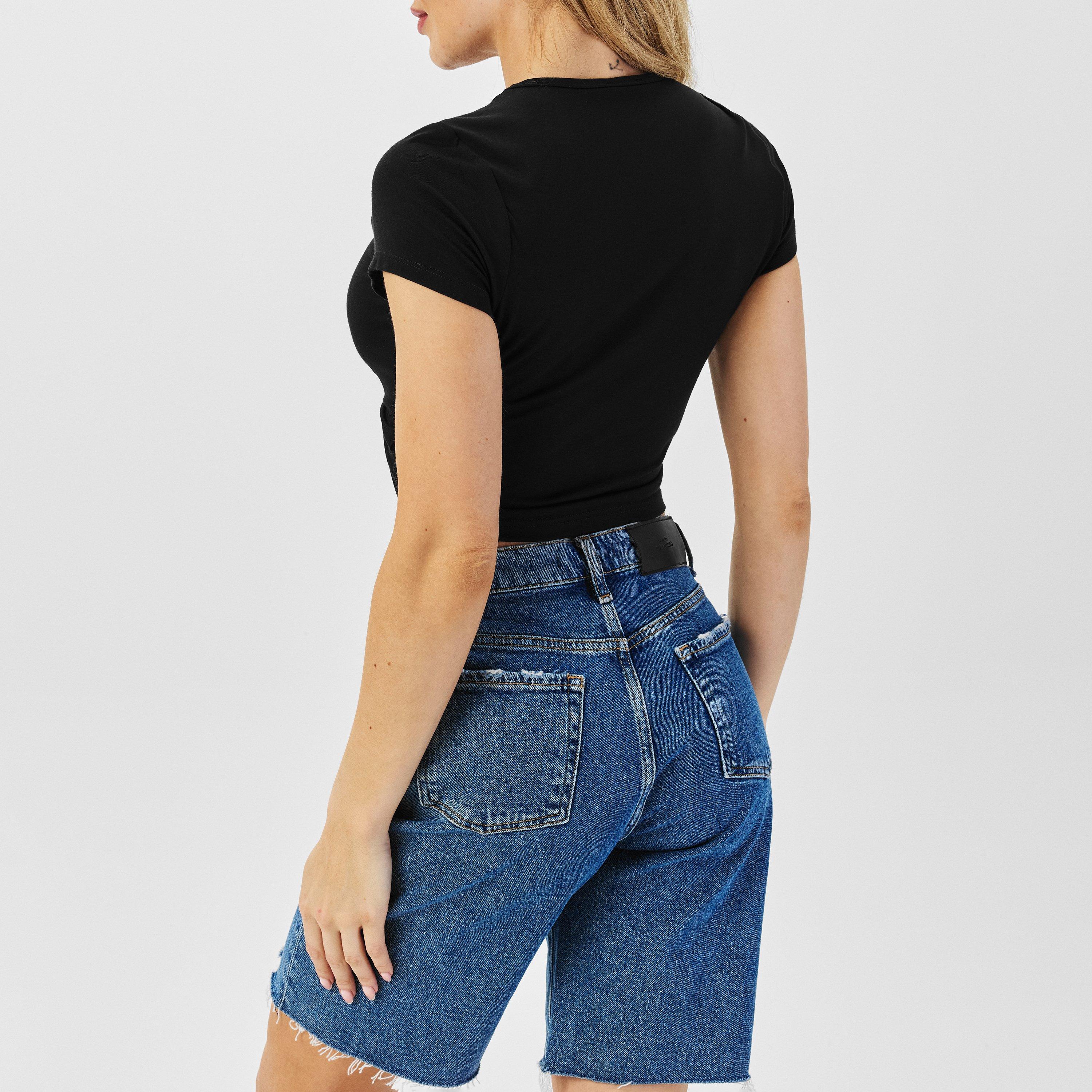 black001 - Good American - Women's Jersey Crop Top - 4