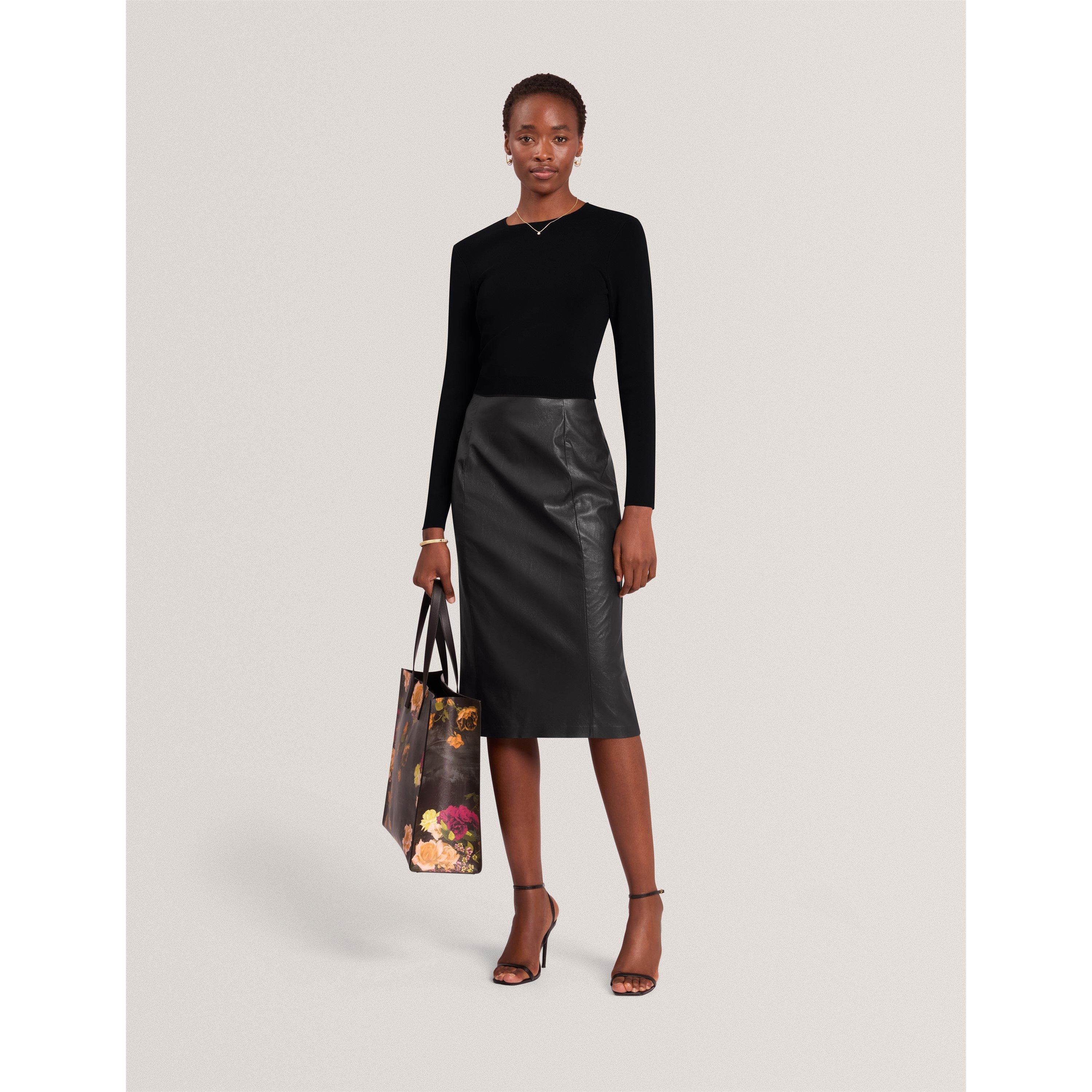 Black - Ted Baker - Ted Pencil Skirt Ld71 - 6