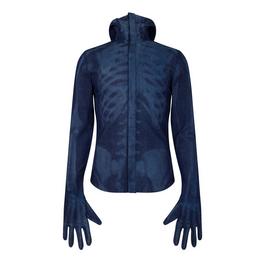 Off White Body Scan 2-Skin Denim Hoodie