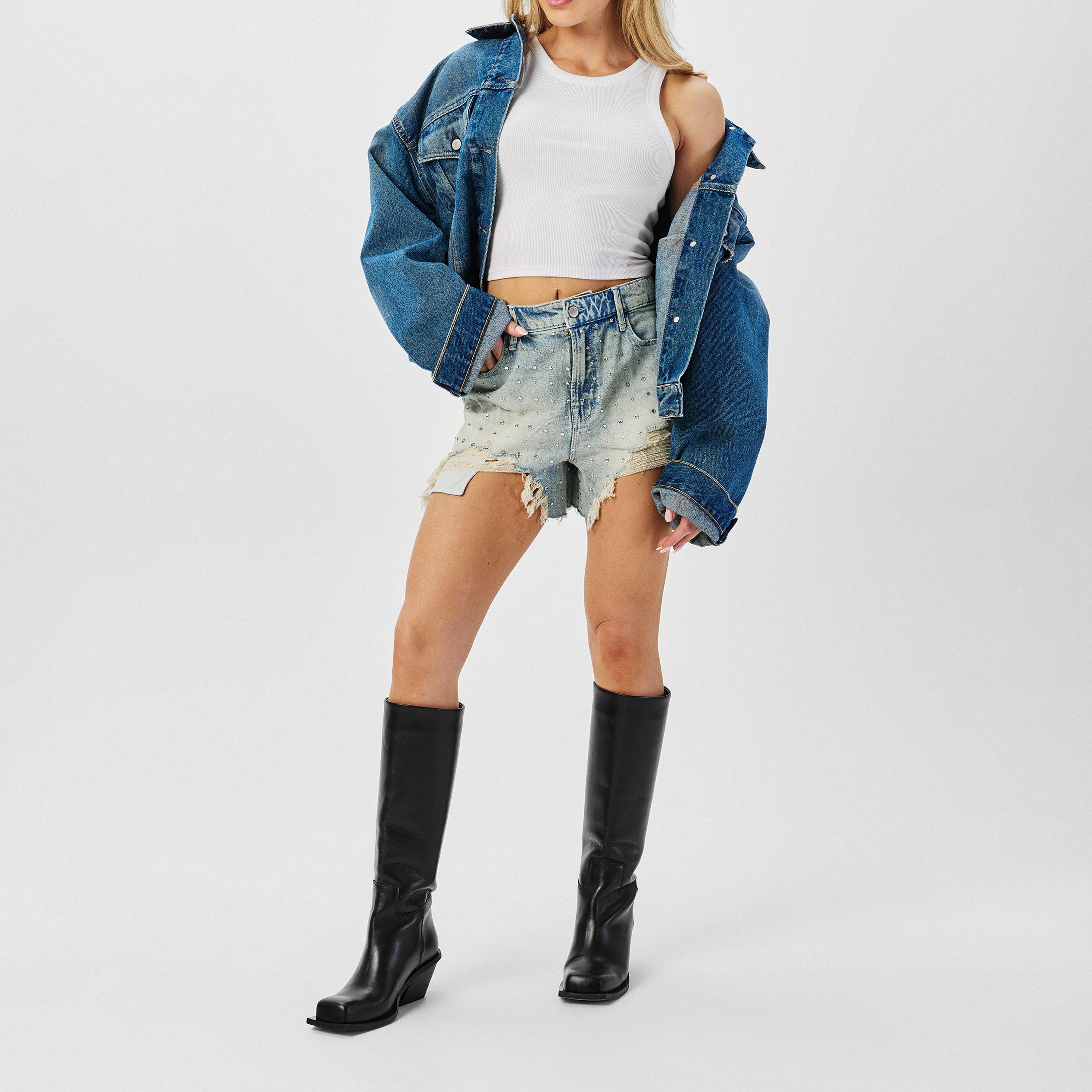 indigo897 - Good American - Women's Bombshell Denim Shorts - 6