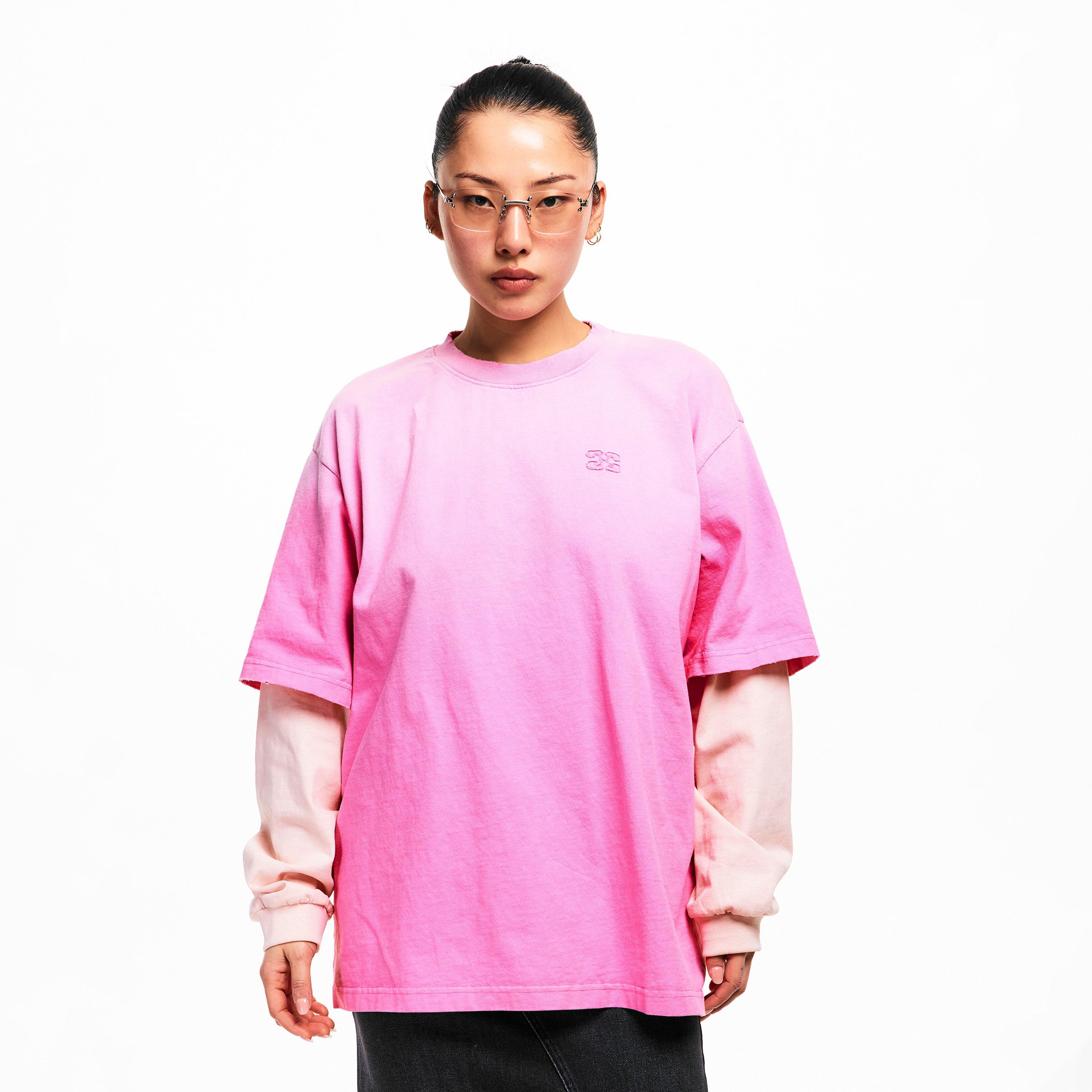 Chalk Pink - Ganni - Ganni Double Tee Ld61 - 3