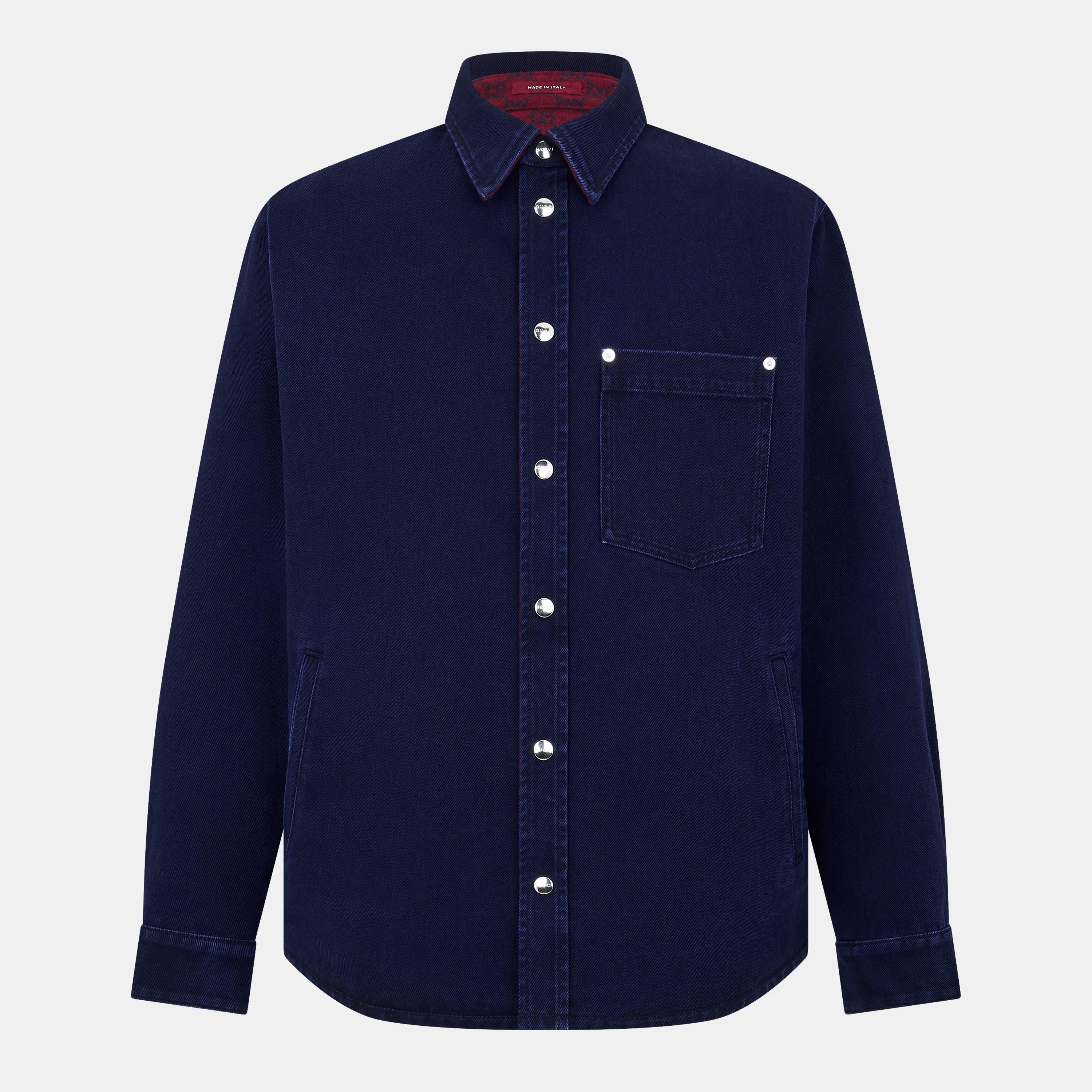 親鸞 VISCOSE TWILL CHRYSANTHEMUM EMBROIDERY OVERSIZED SHIRT – THE